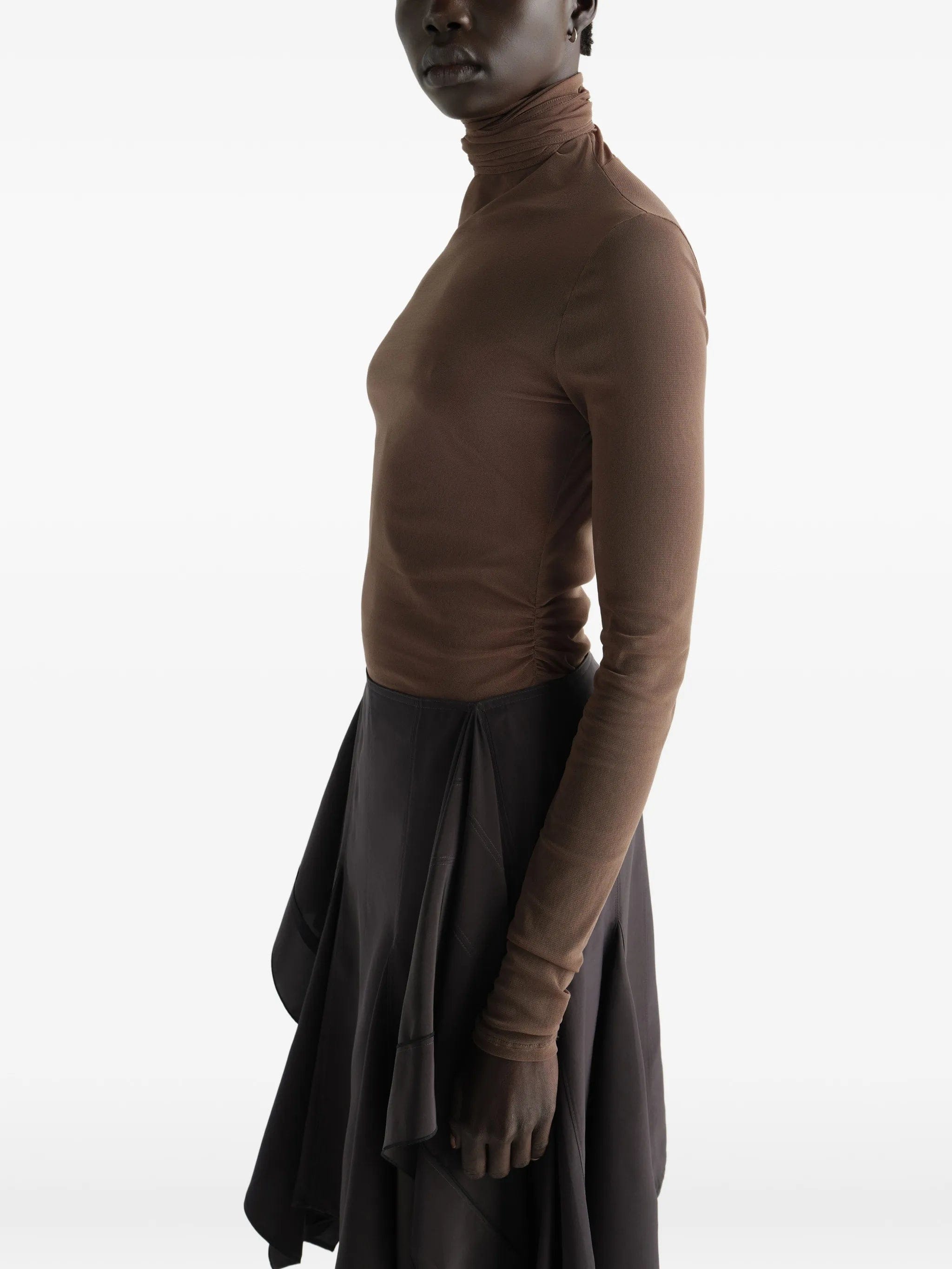 Lemaire ballerina scarf top in mesh jersey