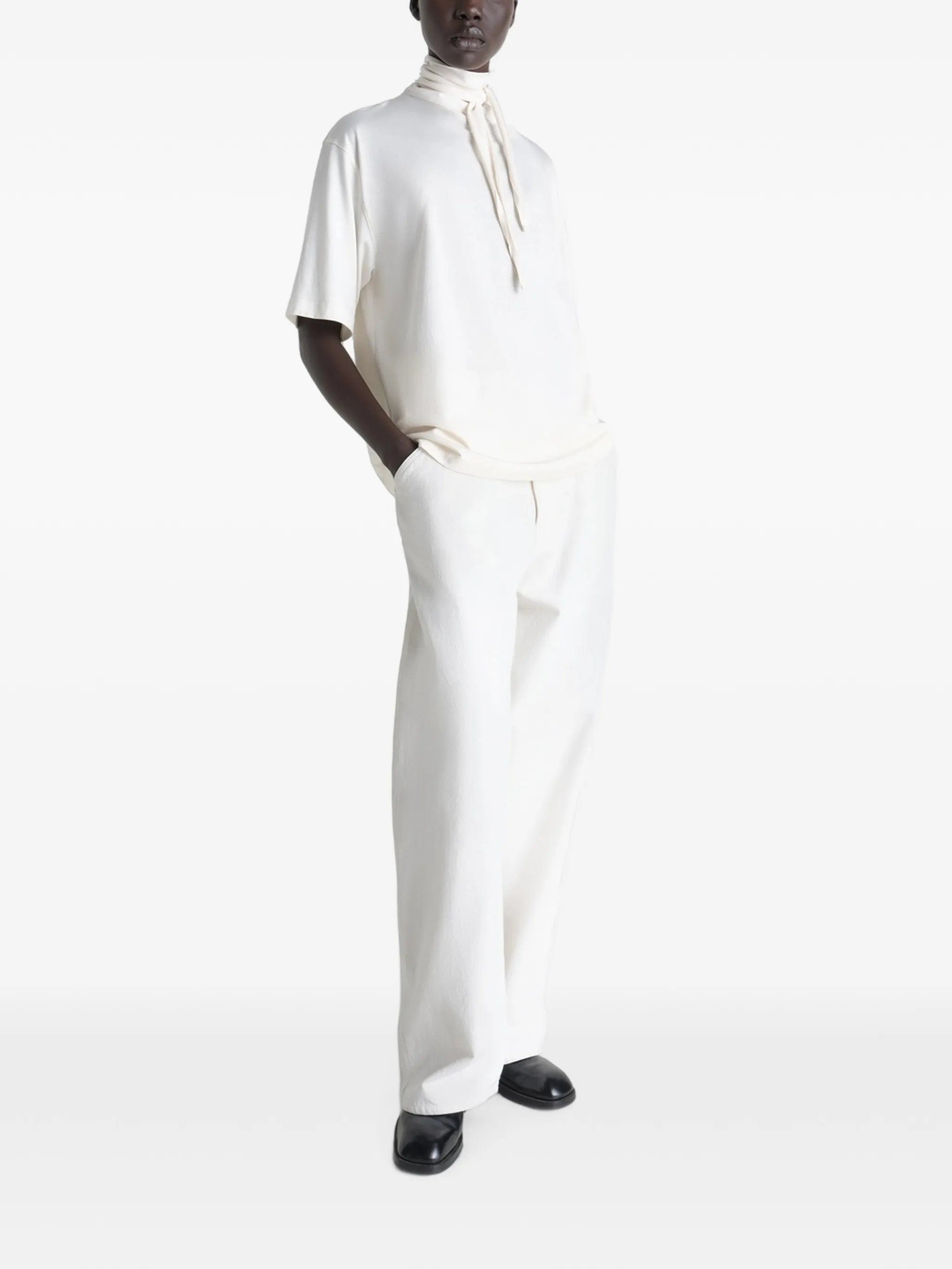 Lemaire roll - neck short - sleeve T - shirt