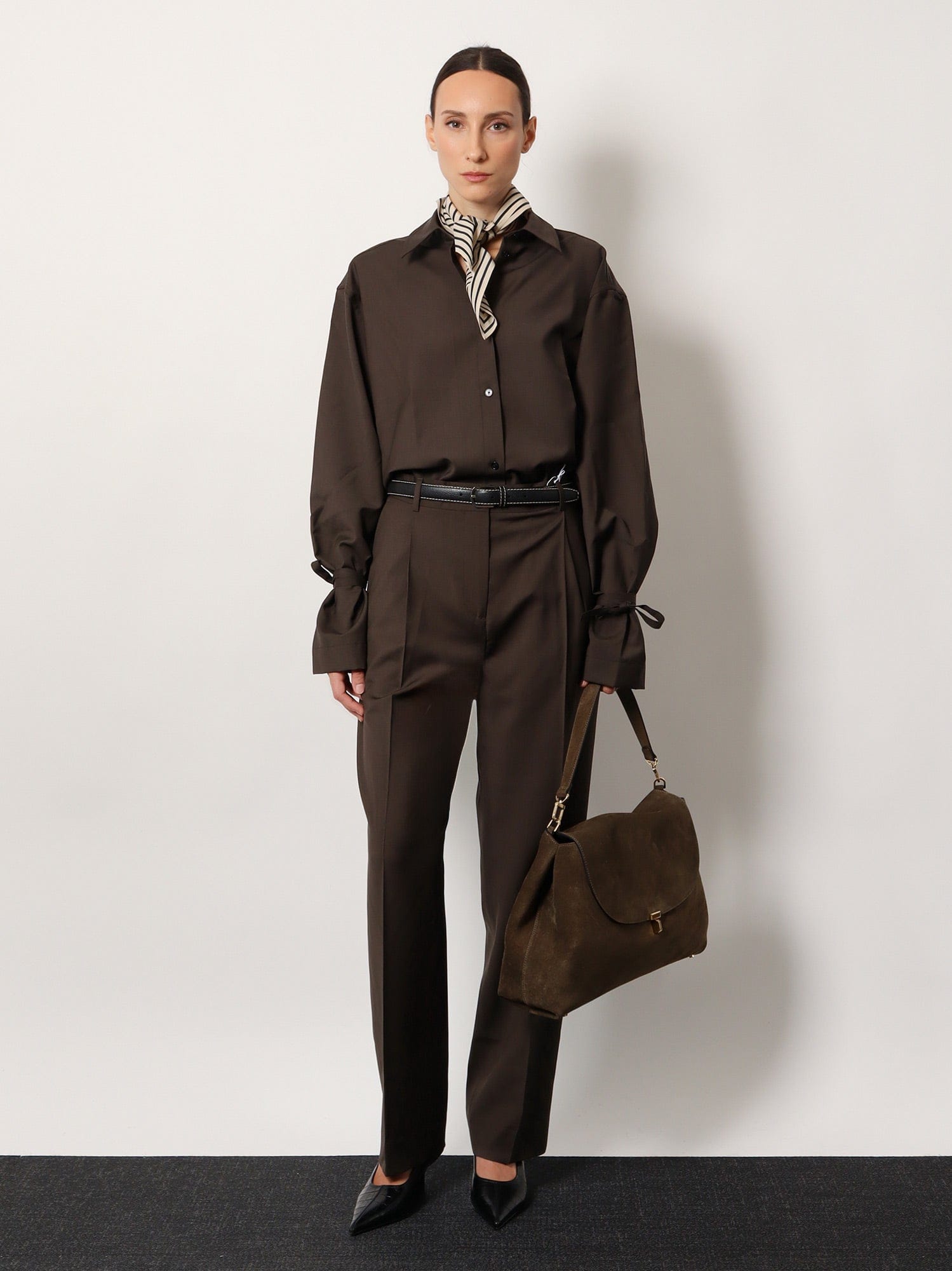 Toteme Tie - Cuff wool shirt