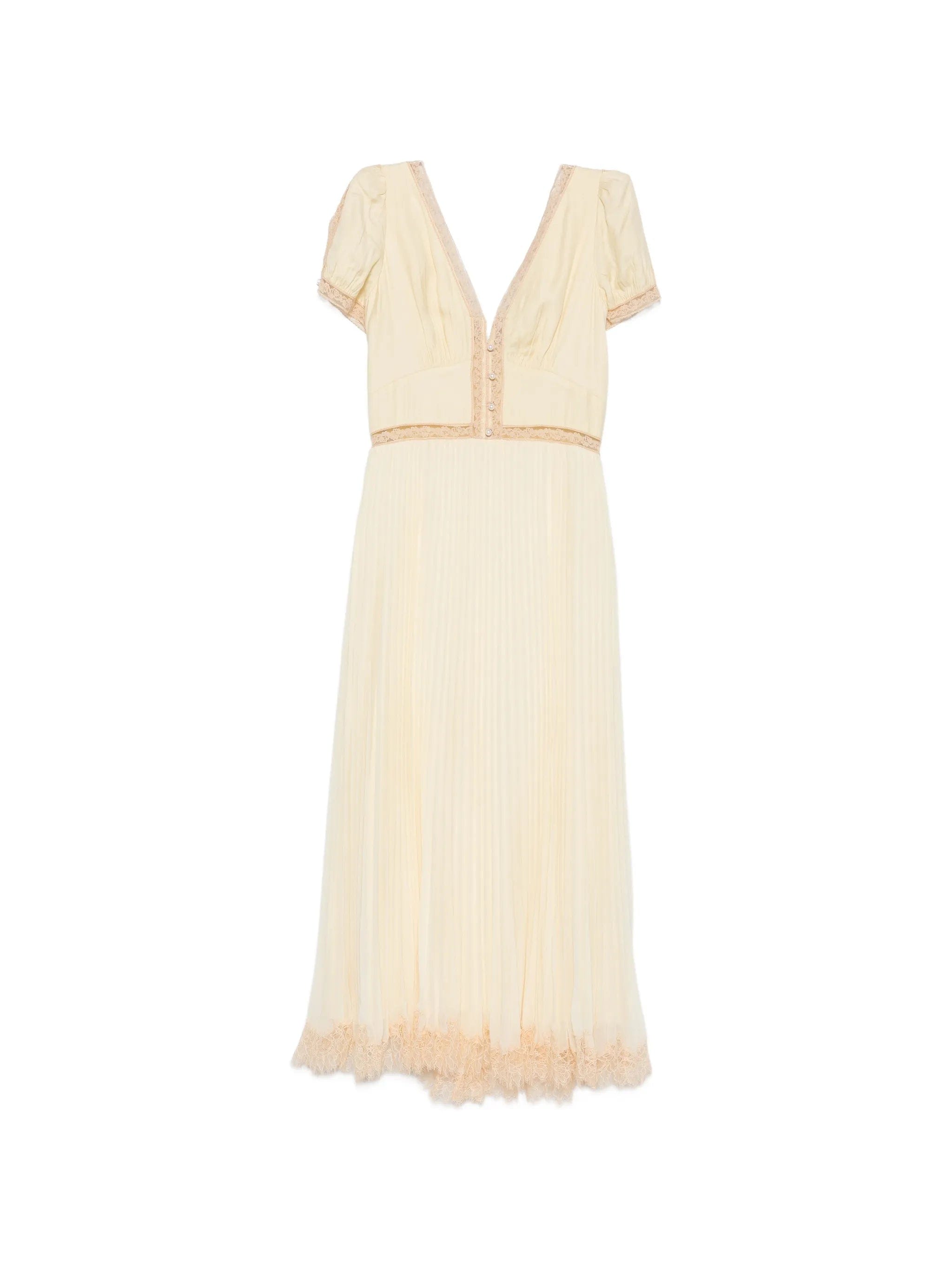 Self-Portrait lace - trim midi dress