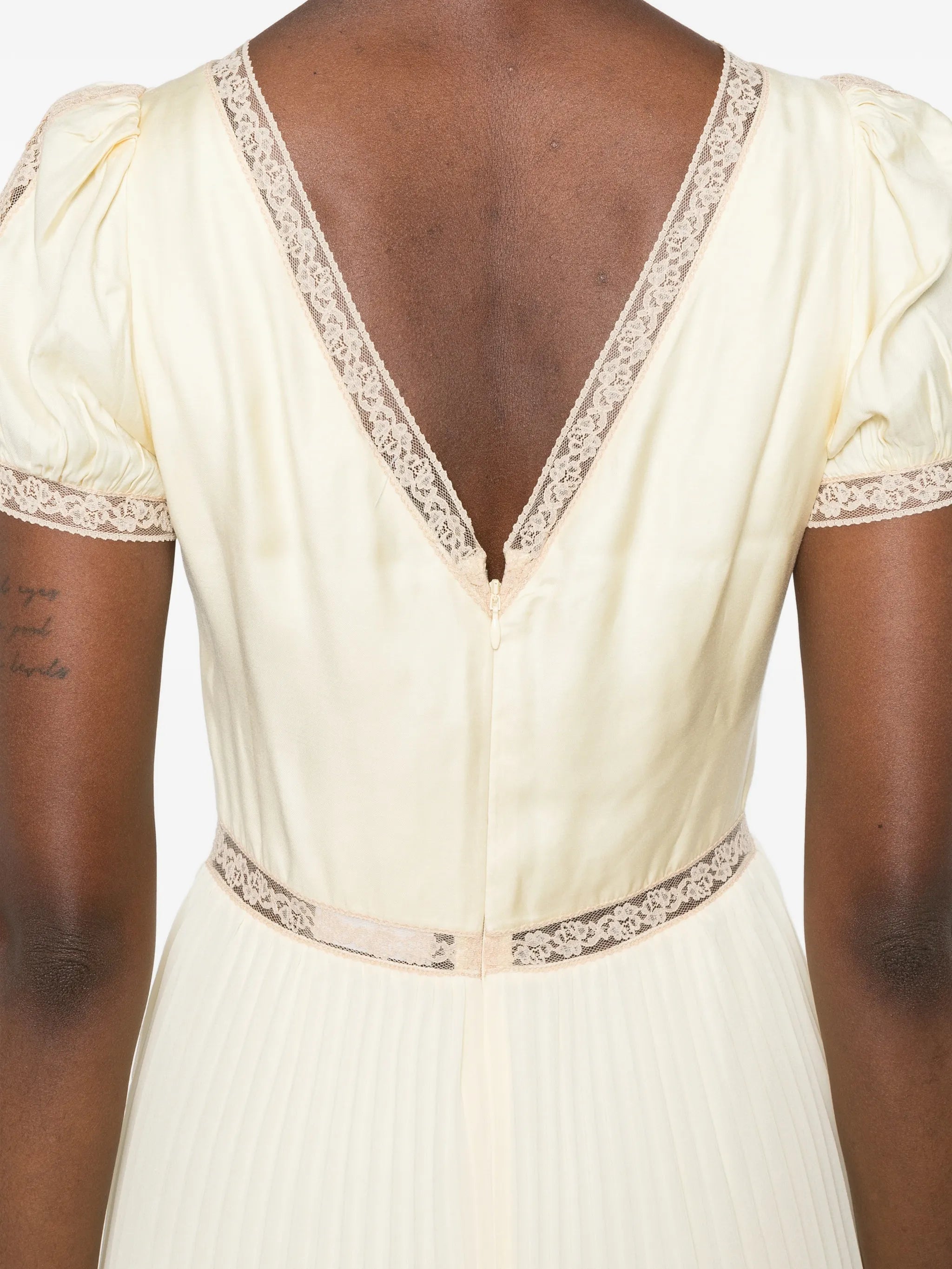 Self-Portrait lace - trim midi dress