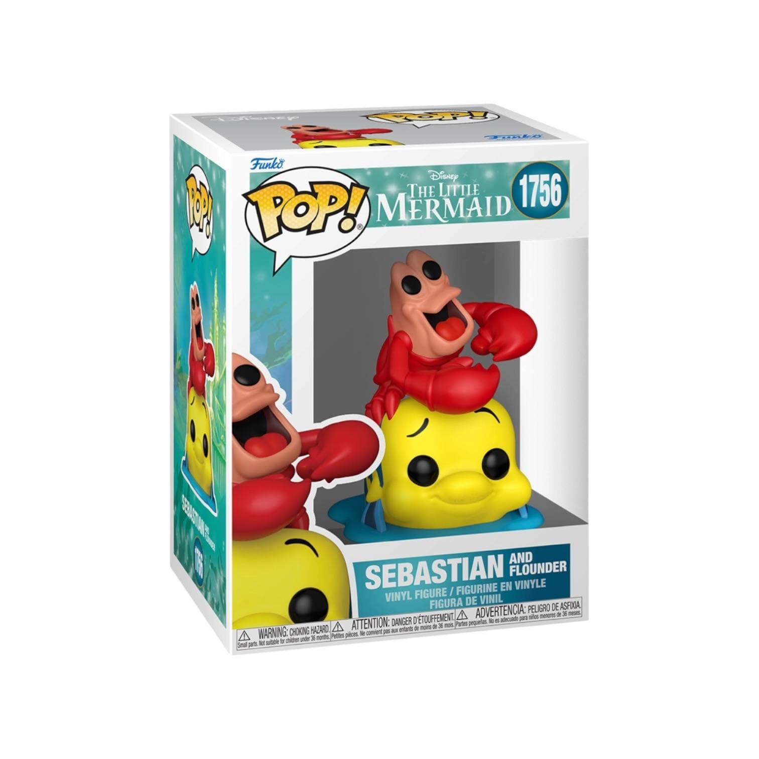 Funko Pop! Sebastian and Flounder #1756 Funko Pop! - The Little Mermaid - PREORDER