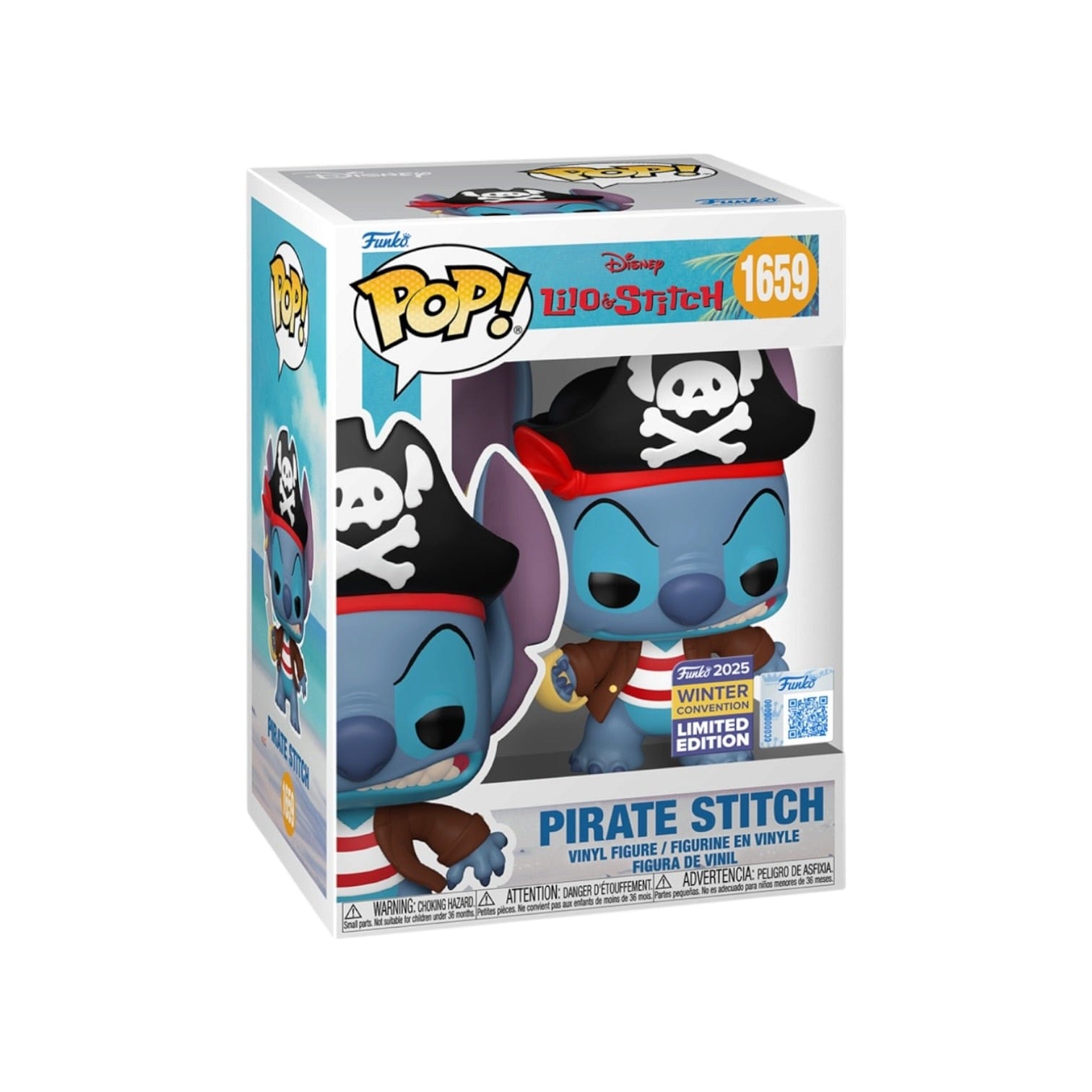 Funko Pop! Pirate Stitch #1659 Funko Pop! - Lilo & Stitch - Winter Convention 2025 Exclusive