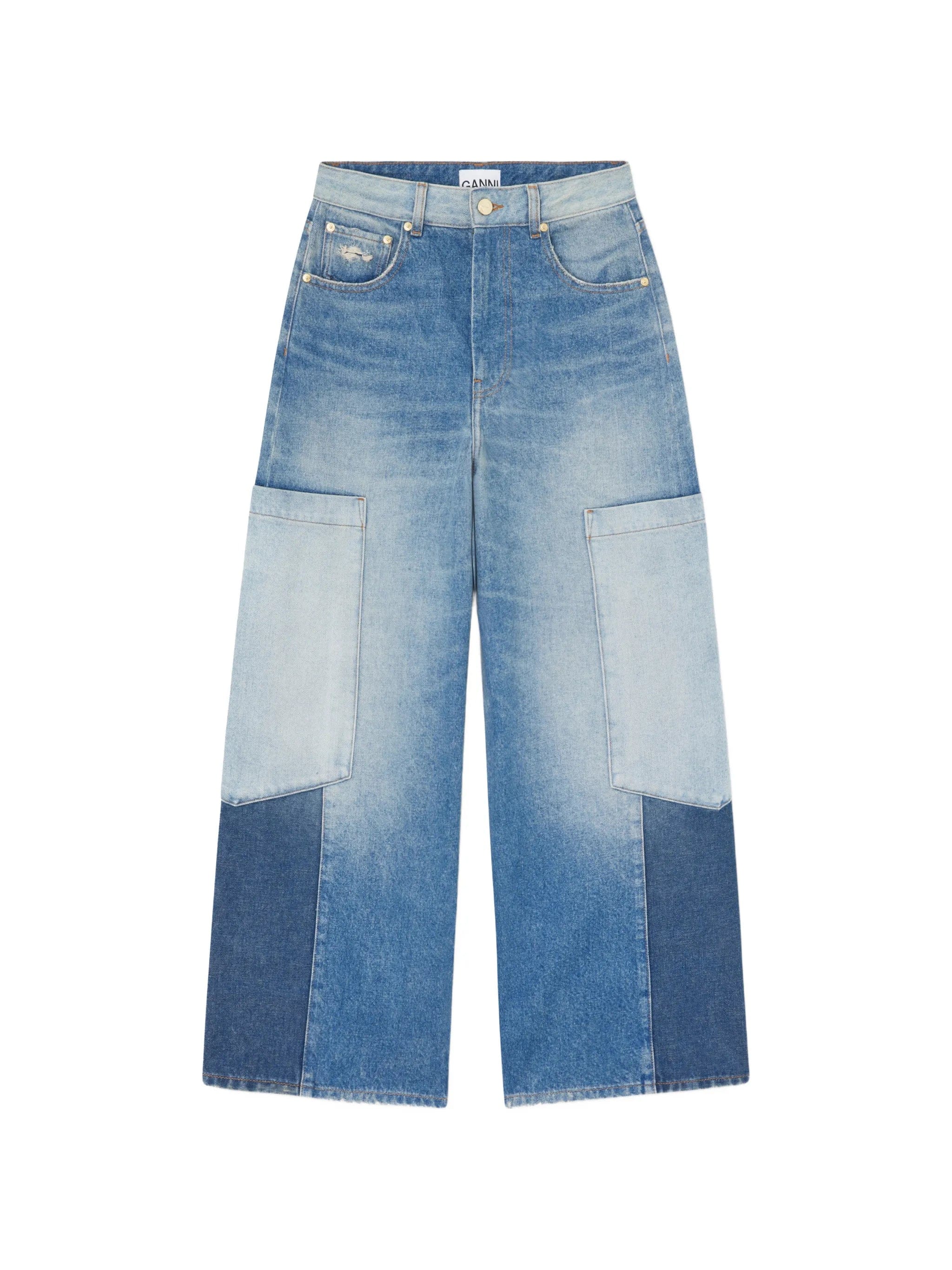 GANNI panelled jeans