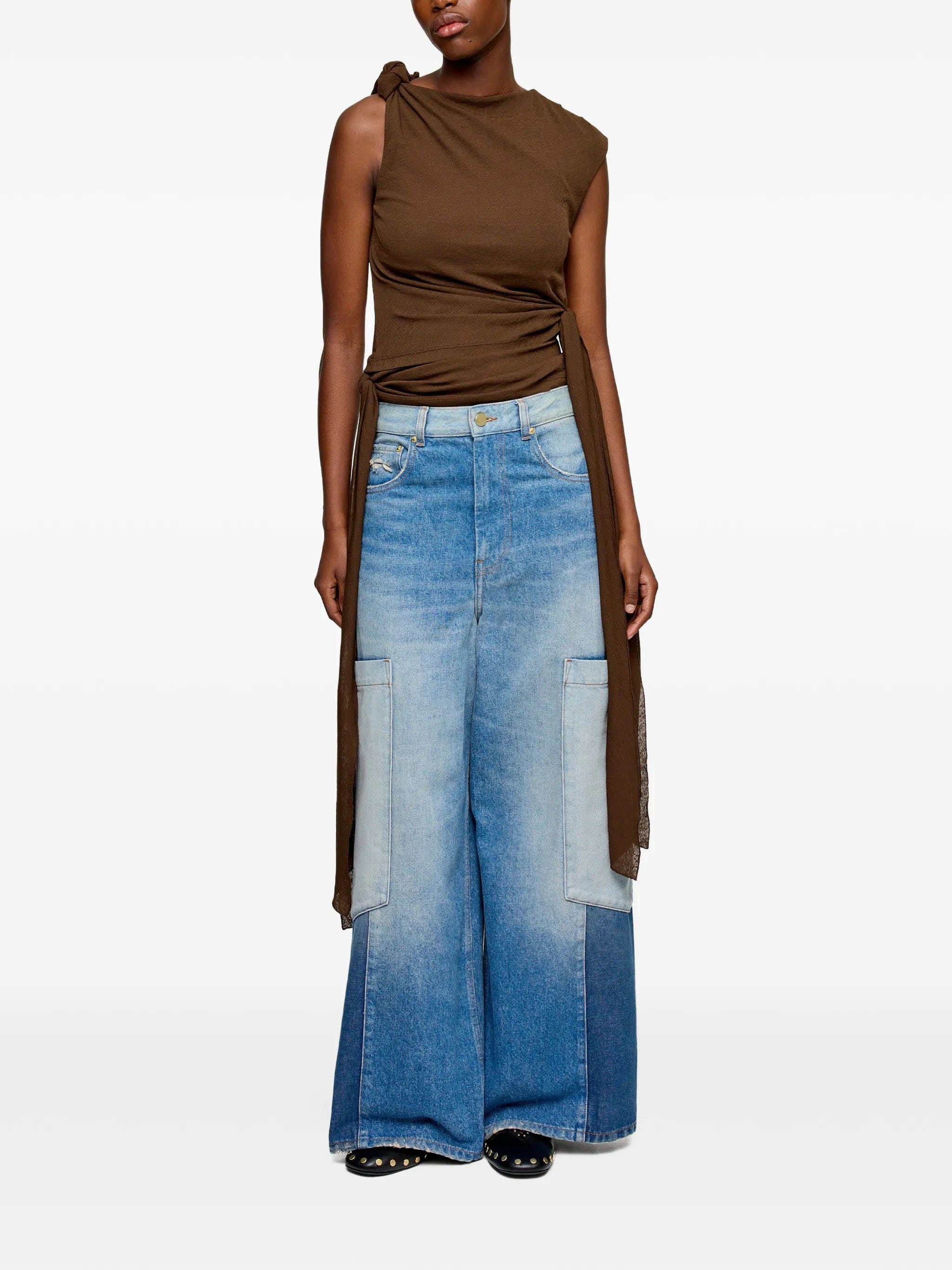 GANNI panelled jeans