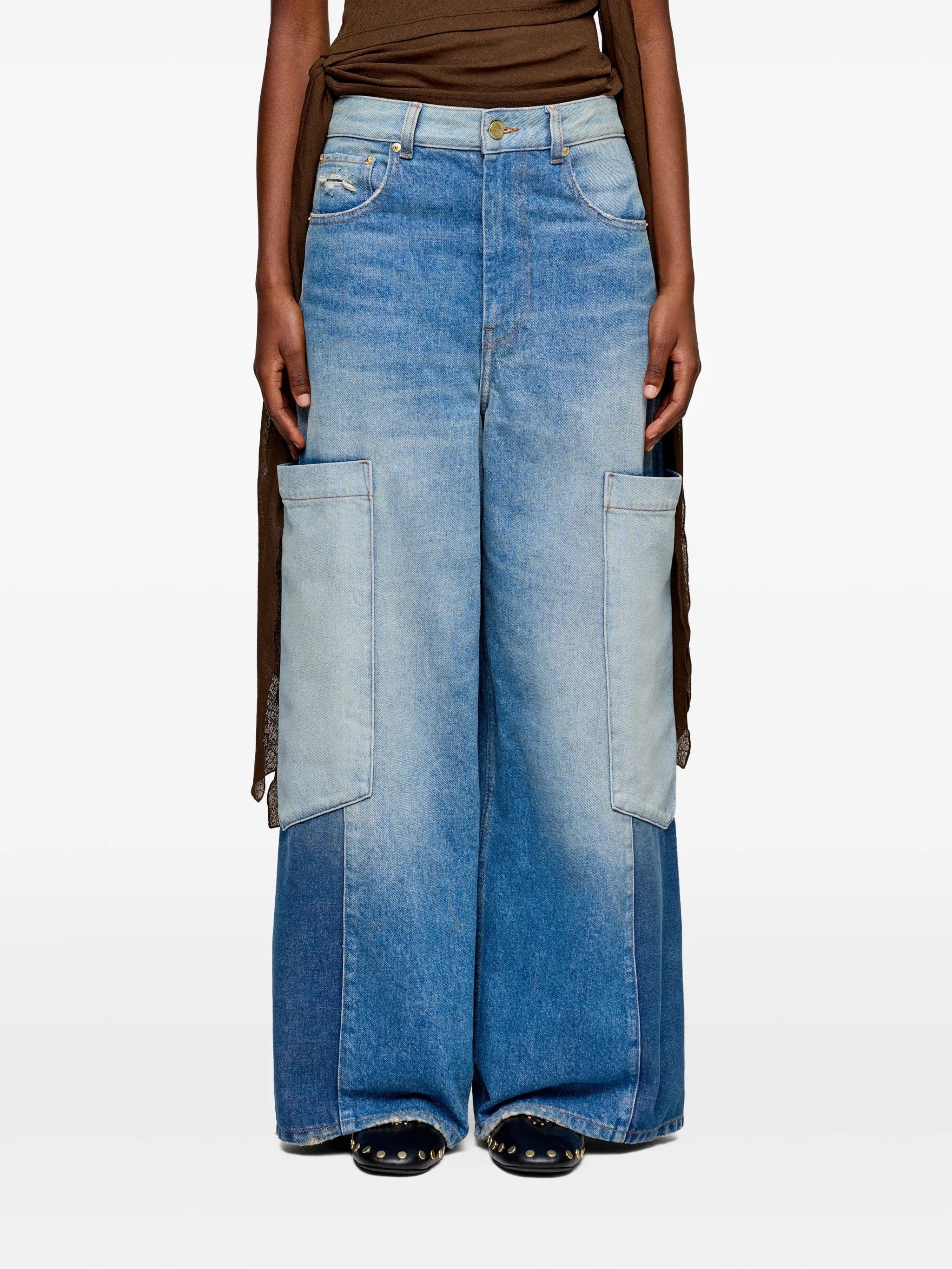 GANNI panelled jeans