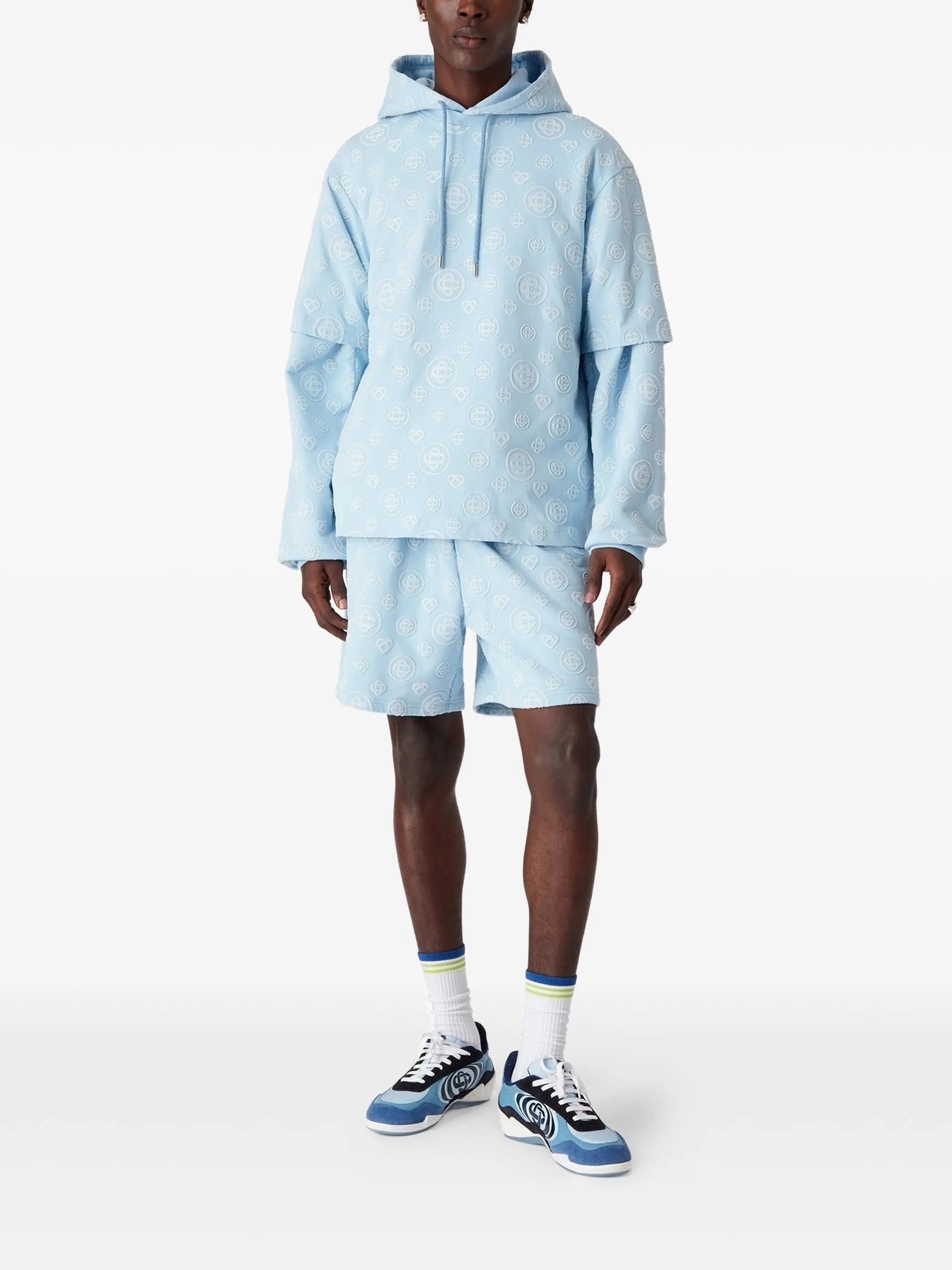 Casablanca monogram appliqué shorts