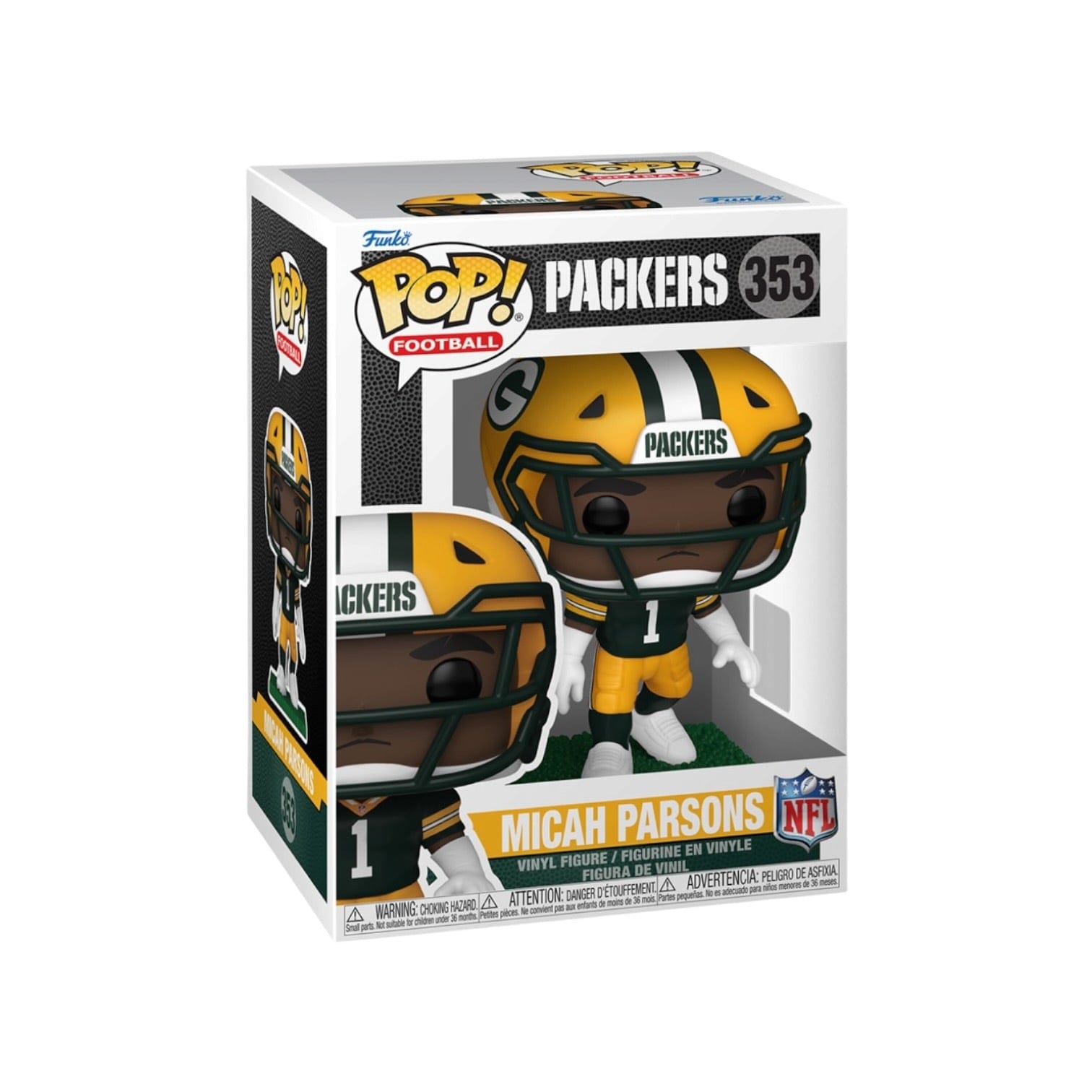 Funko Pop! Micah Parsons ( Green & Yellow Uniform) #353 Funko Pop - Green Bay Packers - PREORDER