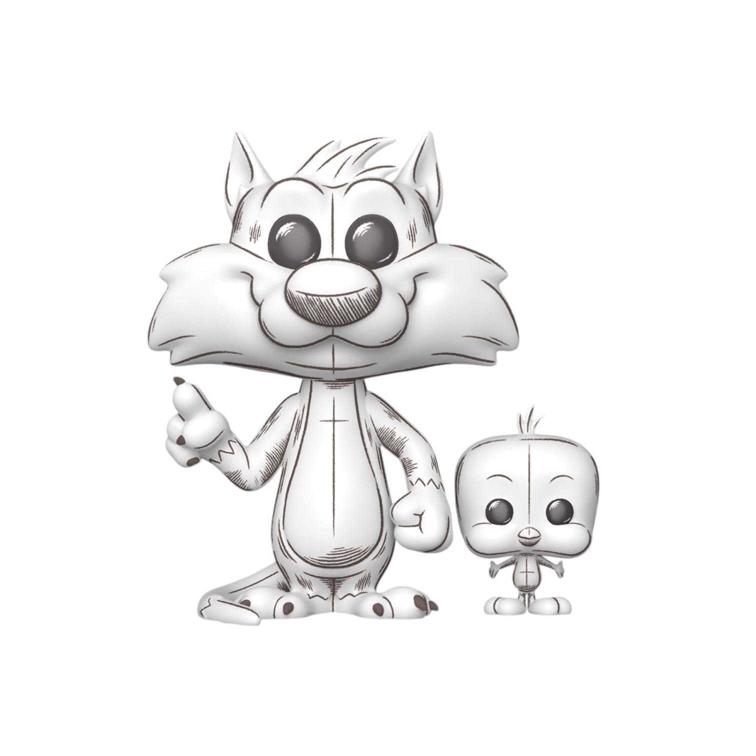 Funko Pop! Sylvester and Tweety (Sketched) #2013 Funko Pop - Looney Tunes