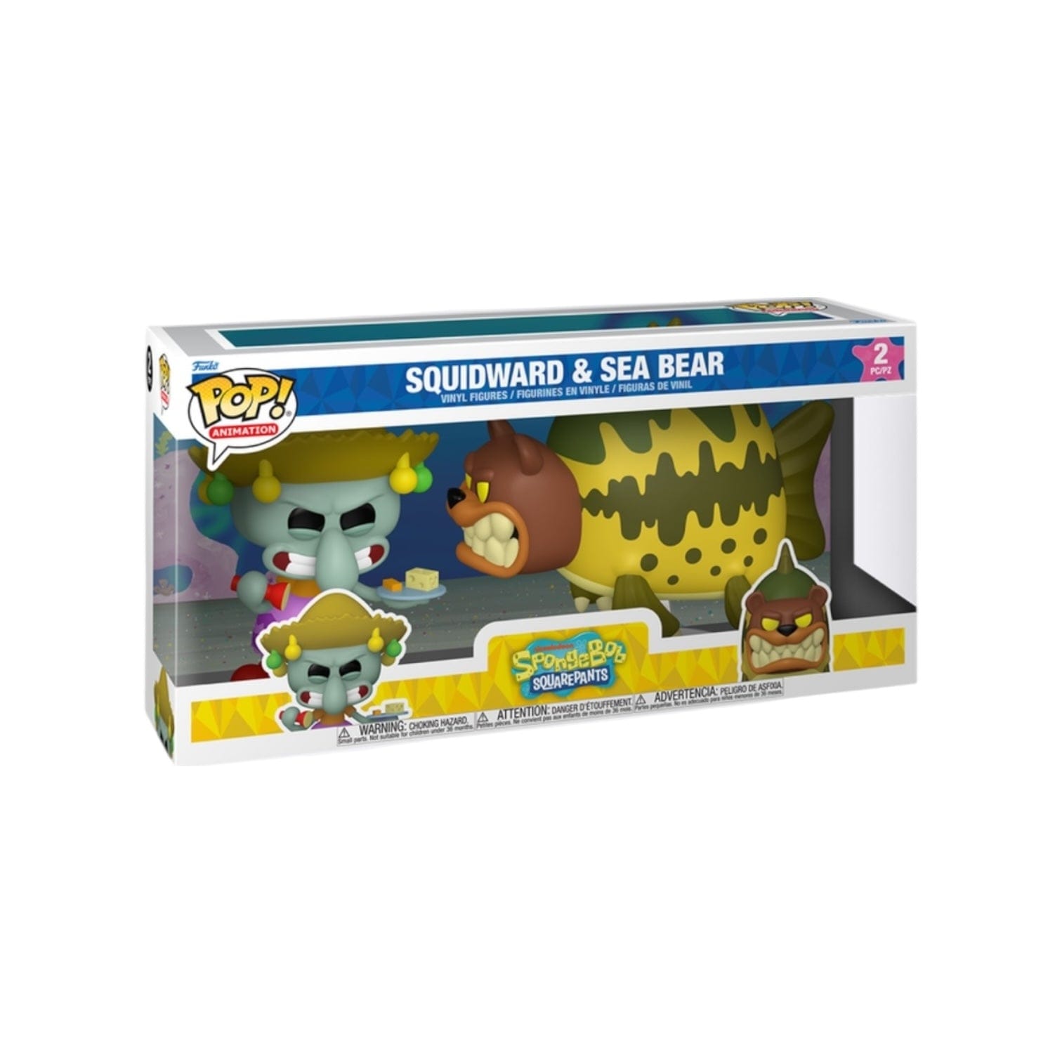 SpongeBob SquarePants Squidward & Sea Bear 2 pack Funko Pop - Spongebob Squarepants