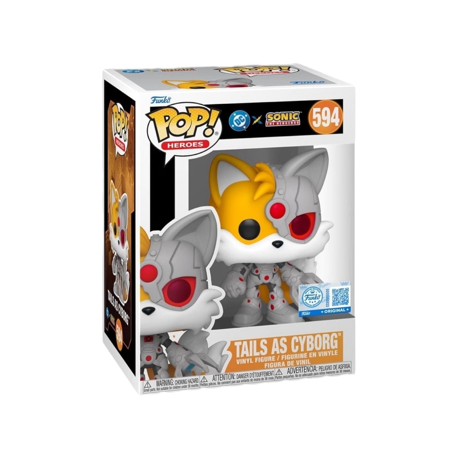Sonic the Hedgehog Tails as Cyborg #594 Funko Pop - DC x Sonic the Hedgehog