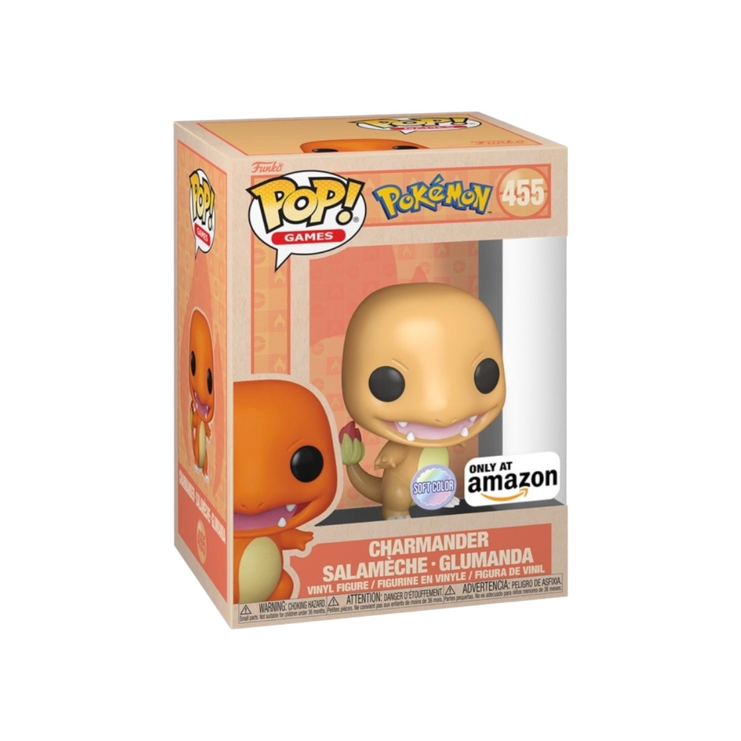 Funko Pop! Charmander #455 (Soft Color) Funko Pop! - Pokémon - Amazon Exclusive