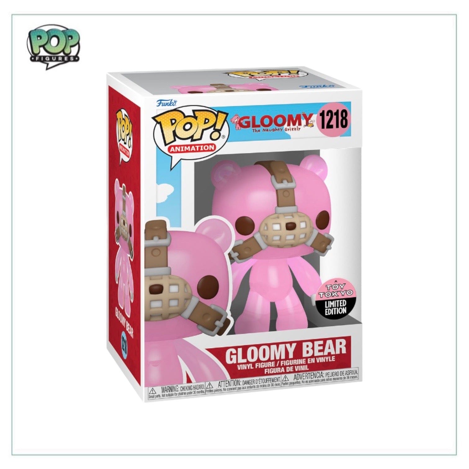 Funko Pop! Gloomy Bear #1218 (Translucent) Funko Pop! - Gloomy: The Naughty Grizzly - Toy Tokyo Exclusive