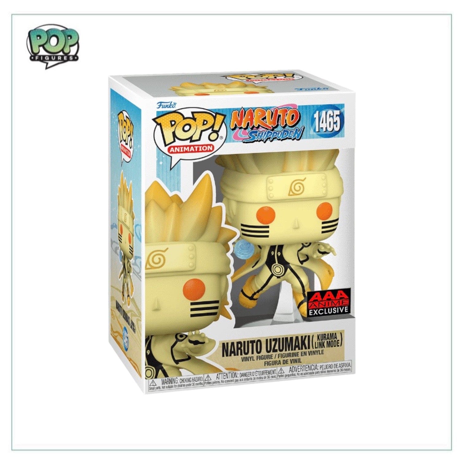 Funko Pop! Naruto Uzumaki (Kurama Link Mode) #1465 Funko Pop! - Naruto Shippuden - AAA Anime Exclusive