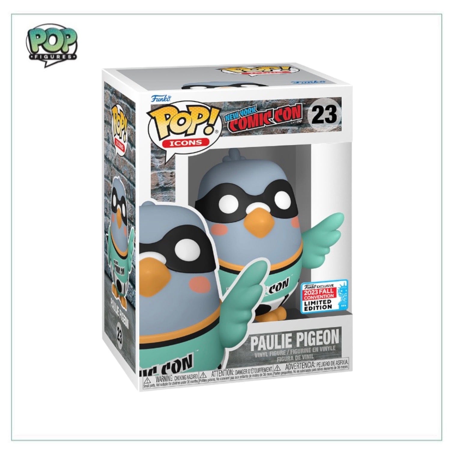 Funko Pop! Paulie Pigeon #23 (2023) Funko Pop! - New York Comic Con - NYCC 2023 Shared Exclusive