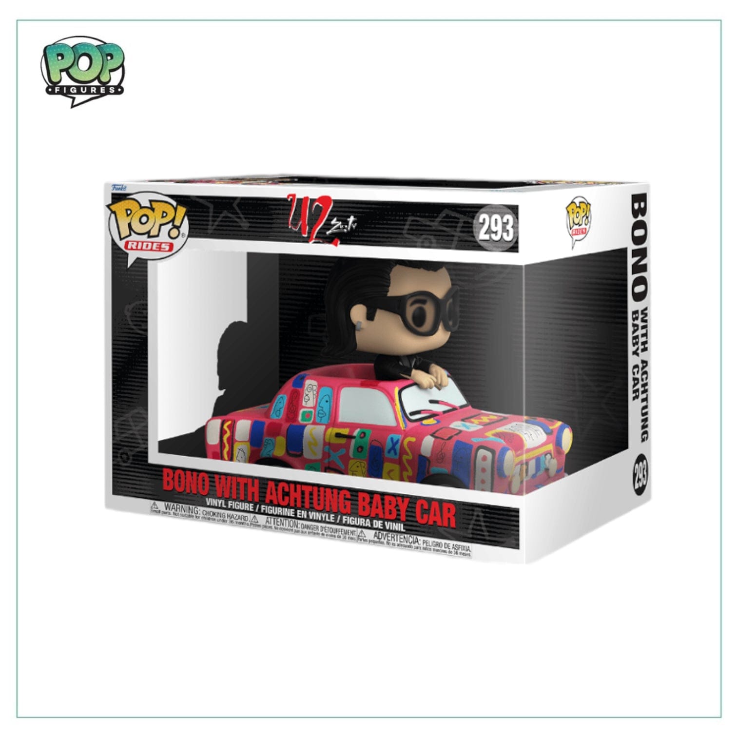Funko Pop! Bono With Achtung Baby Car #293 Deluxe Funko Pop! Rides - U2 Zoo TV