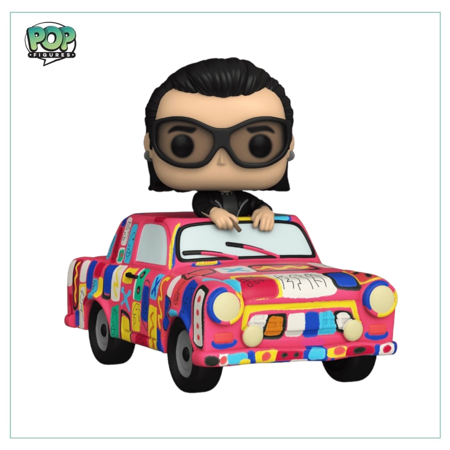 Funko Pop! Bono With Achtung Baby Car #293 Deluxe Funko Pop! Rides - U2 Zoo TV