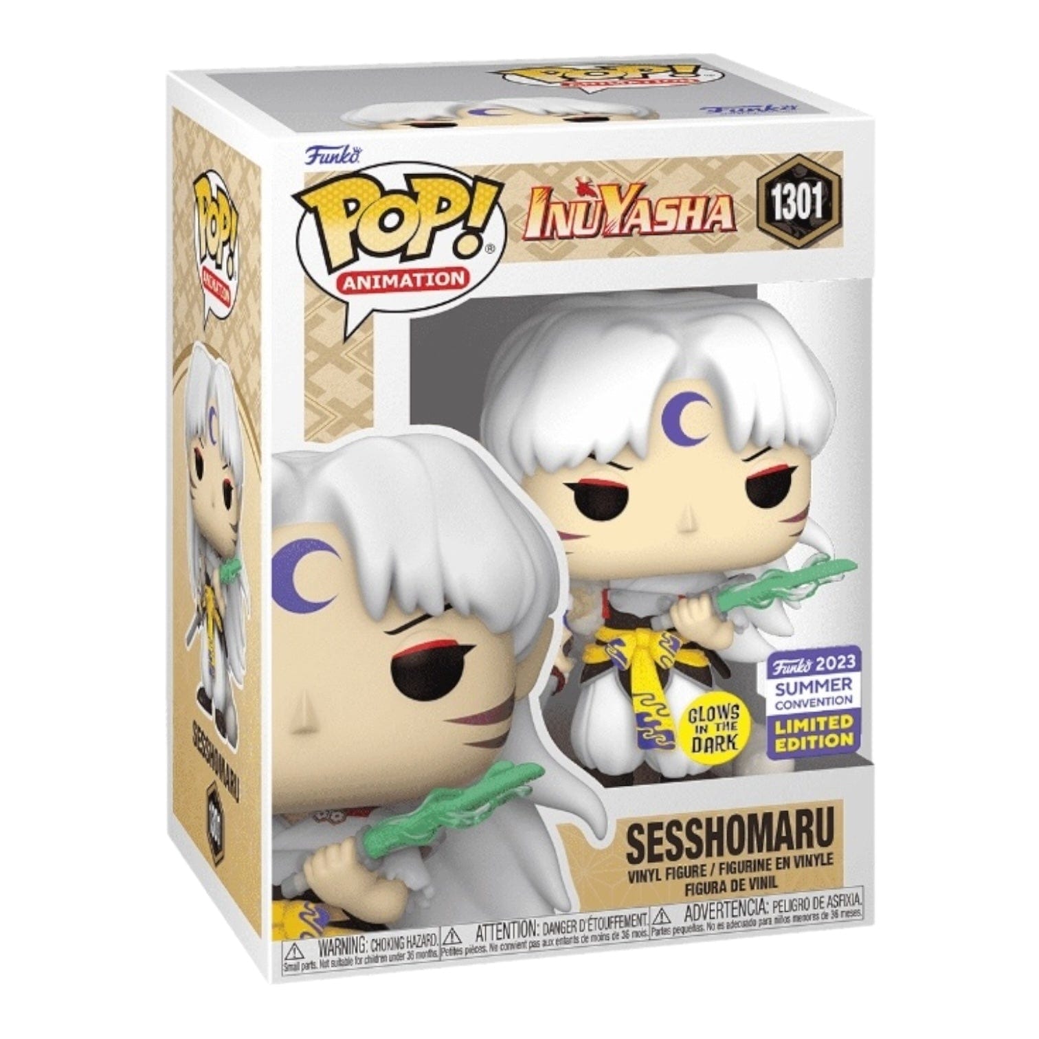 Funko Pop! Sesshomaru #1301 (Glows in the Dark) Funko Pop! - Inuyasha - SDCC 2023 Shared Exclusive