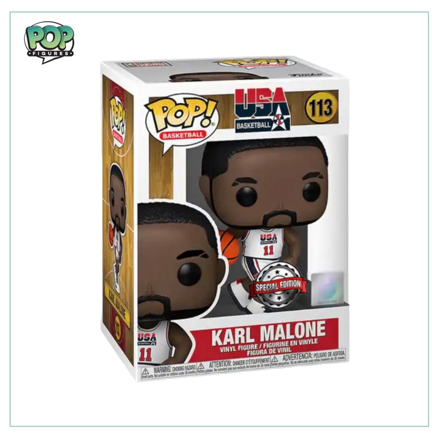 Funko Pop! Karl Malone #113 Funko Pop! - USA Basketball - 2021 Pop - Special Edition