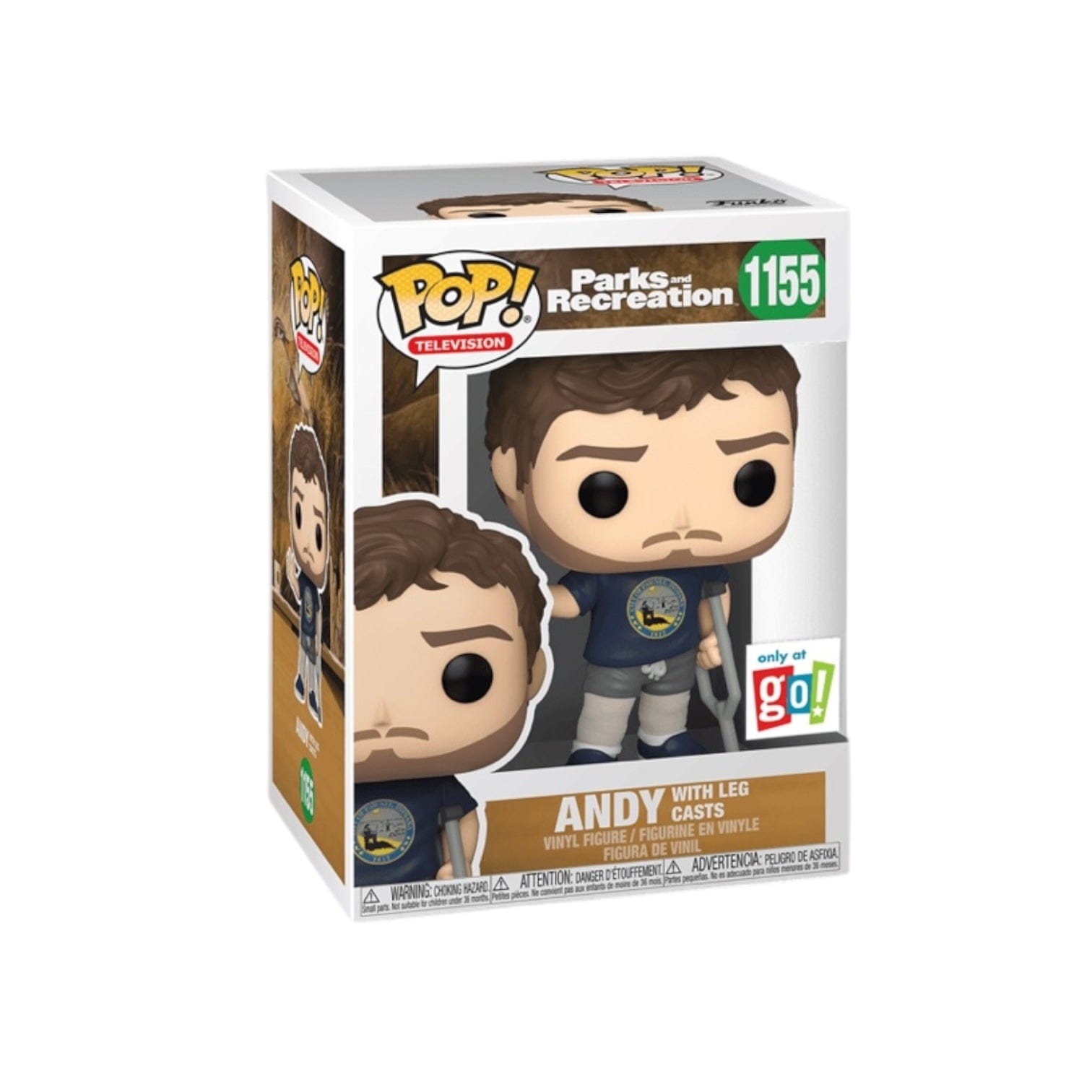 Funko Pop! Andy with Leg Casts #1155 Funko Pop! Parks and Recreation - GO Exclusive