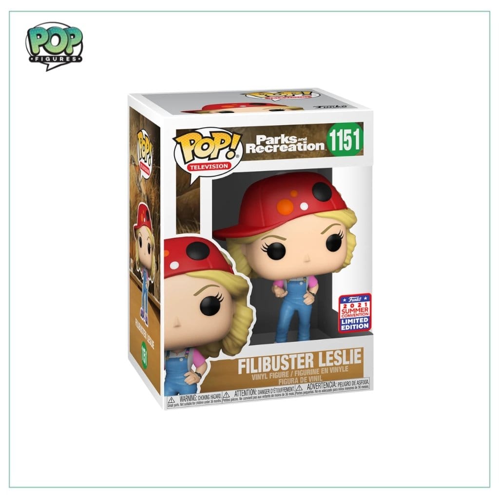 Funko Pop! Filibuster Leslie #1151 Funko Pop! Parks and Recreation, 2021 SDCC Shared Exclusive