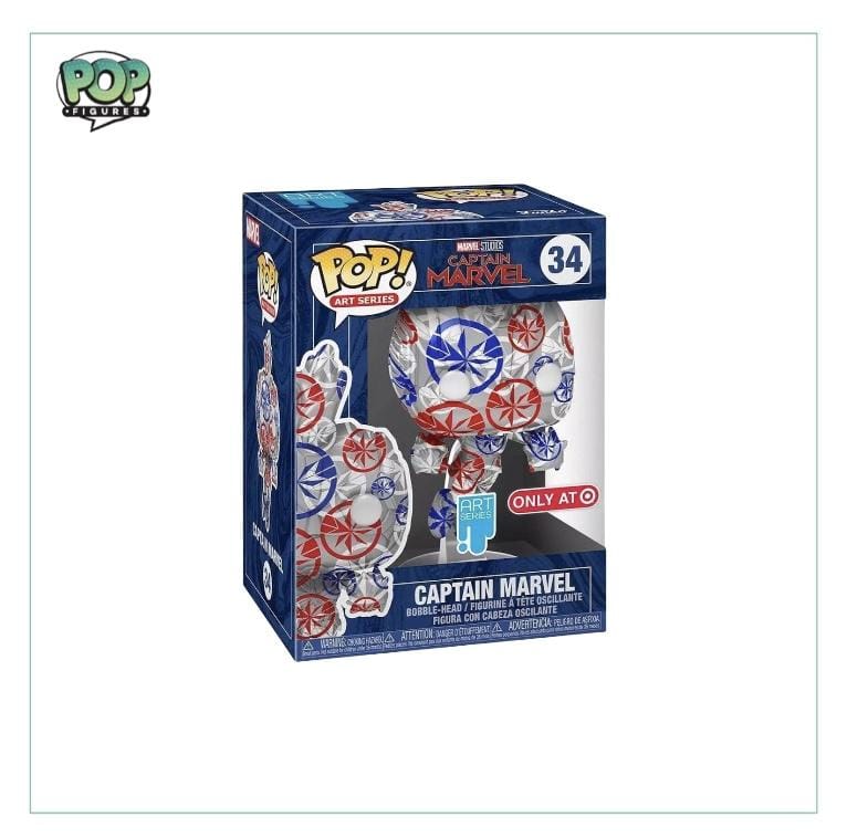 Funko Pop! Captain Marvel (Art Series) #34 Funko Pop! Marvel: Captain Marvel - Target Exclusive