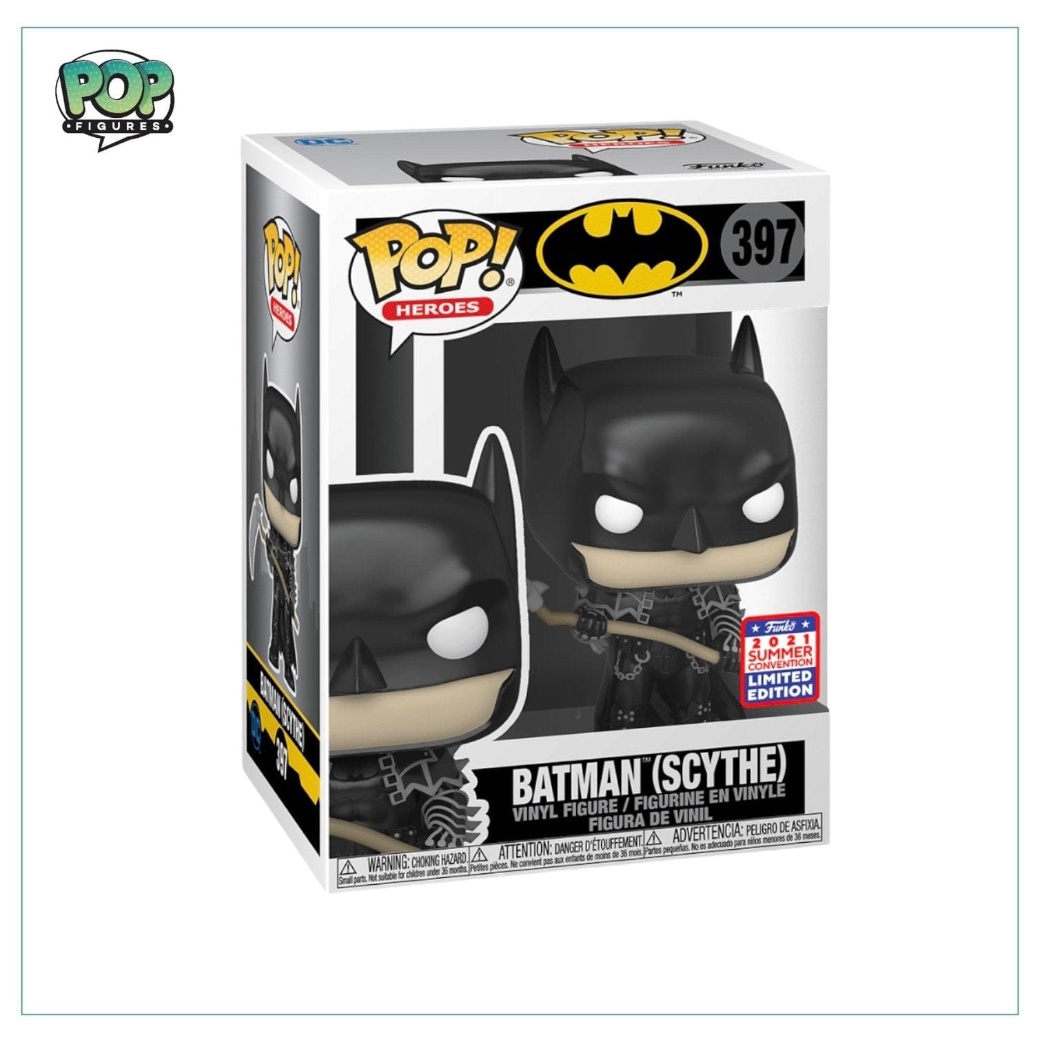 Funko Pop! Batman (Scythe) #397 Funko Pop! Batman - 2021 Virtual Funkon (Shared Sticker)