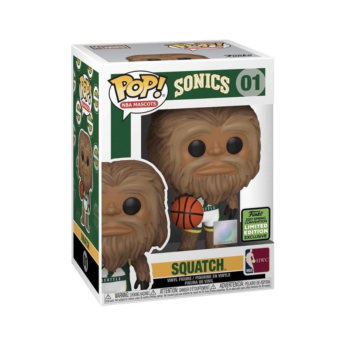 Funko Pop! Squatch #01 Funko Pop! NBA Sonics, ECCC 2021 Shared Exclusive