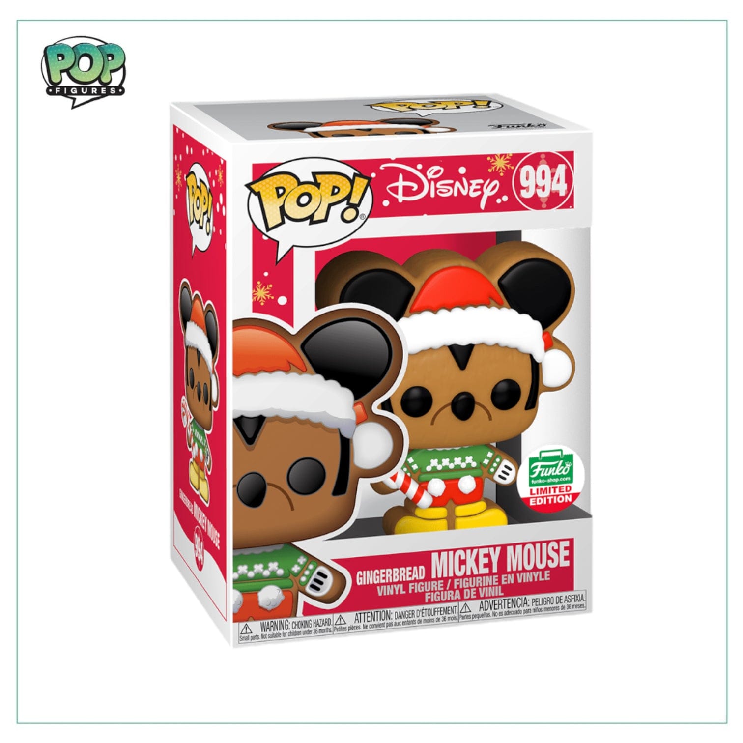 MICKEY MOUSE Gingerbread Mickey Mouse #994 Funko Pop! Disney, Funko Limited Edition