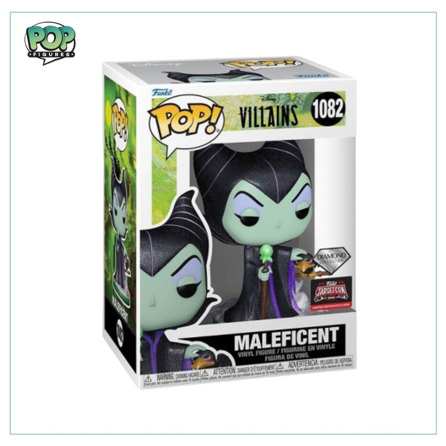 Funko Pop! Maleficent #1082 Funko Pop! - Disney Villains - Diamond - 2023 Target Con Exclusive