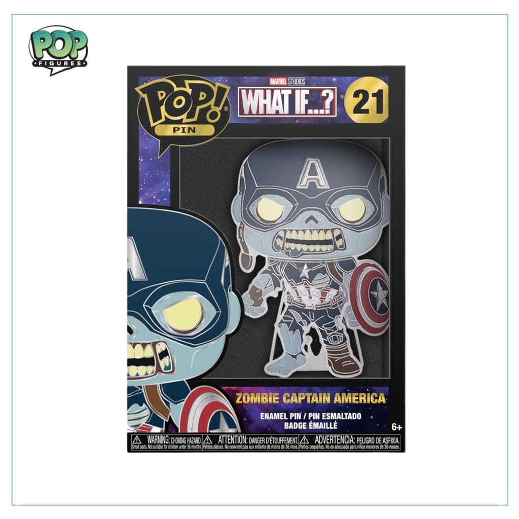 Funko Pop! Zombie Captain America #21 Funko Pop Pin! - Marvel: What If