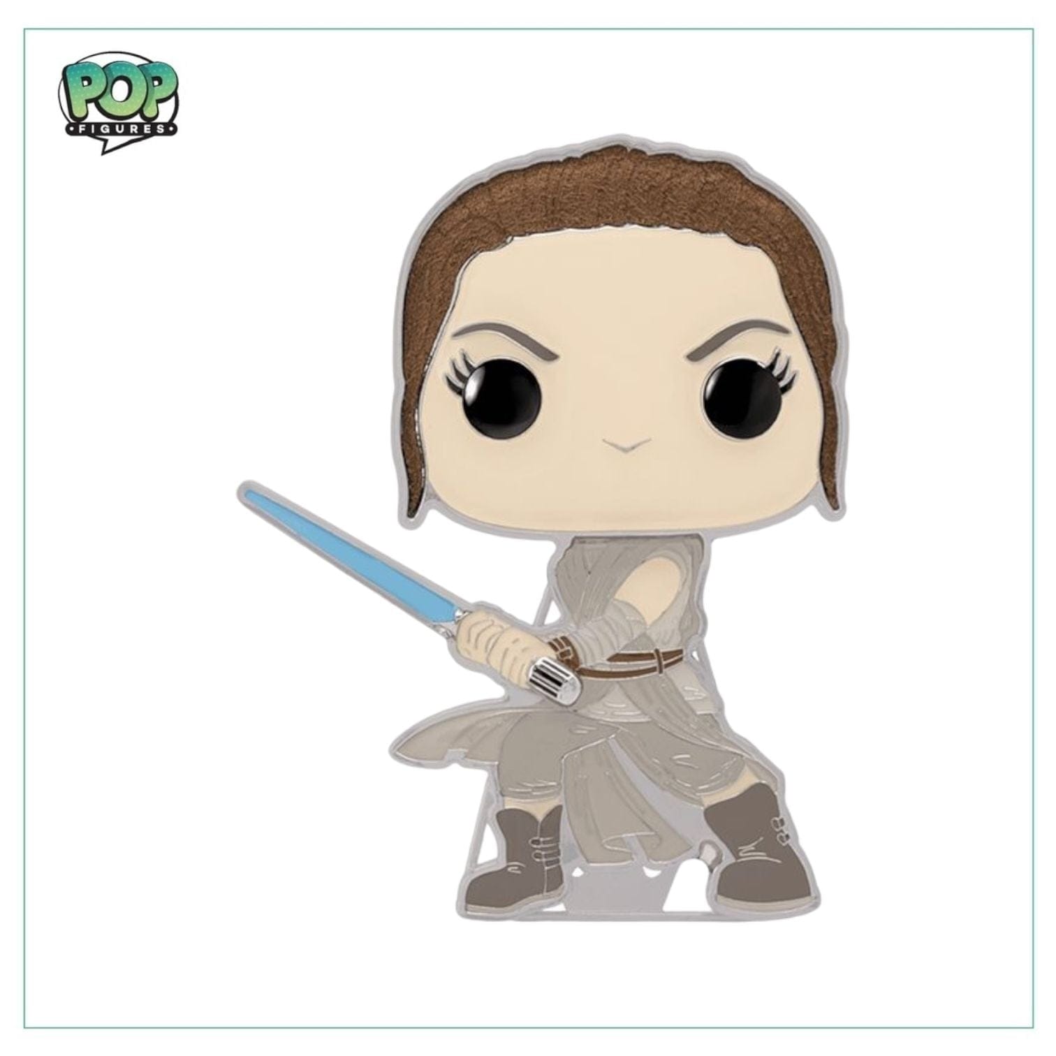 Funko Pop! Rey #28 Funko Pop Pin! - Star Wars - Glow in the dark