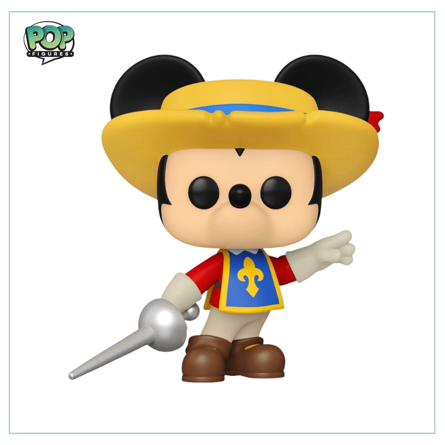 Mickey Mouse #1042 Funko Pop! - Disney The Three Musketeers - 2021 Virtual Funkon (Shared Sticker)