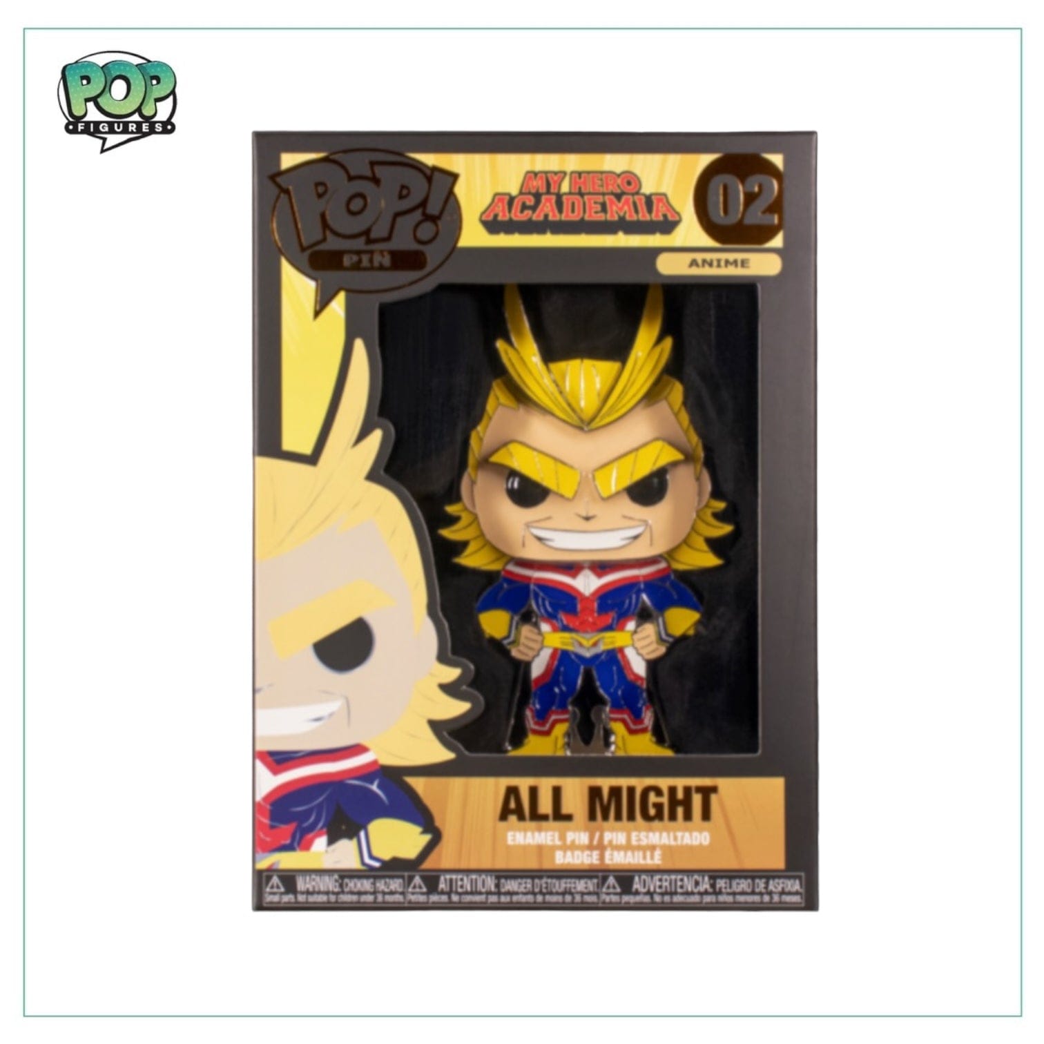 Funko Pop! All Might #02 Funko Pop Pin! - My Hero Academia