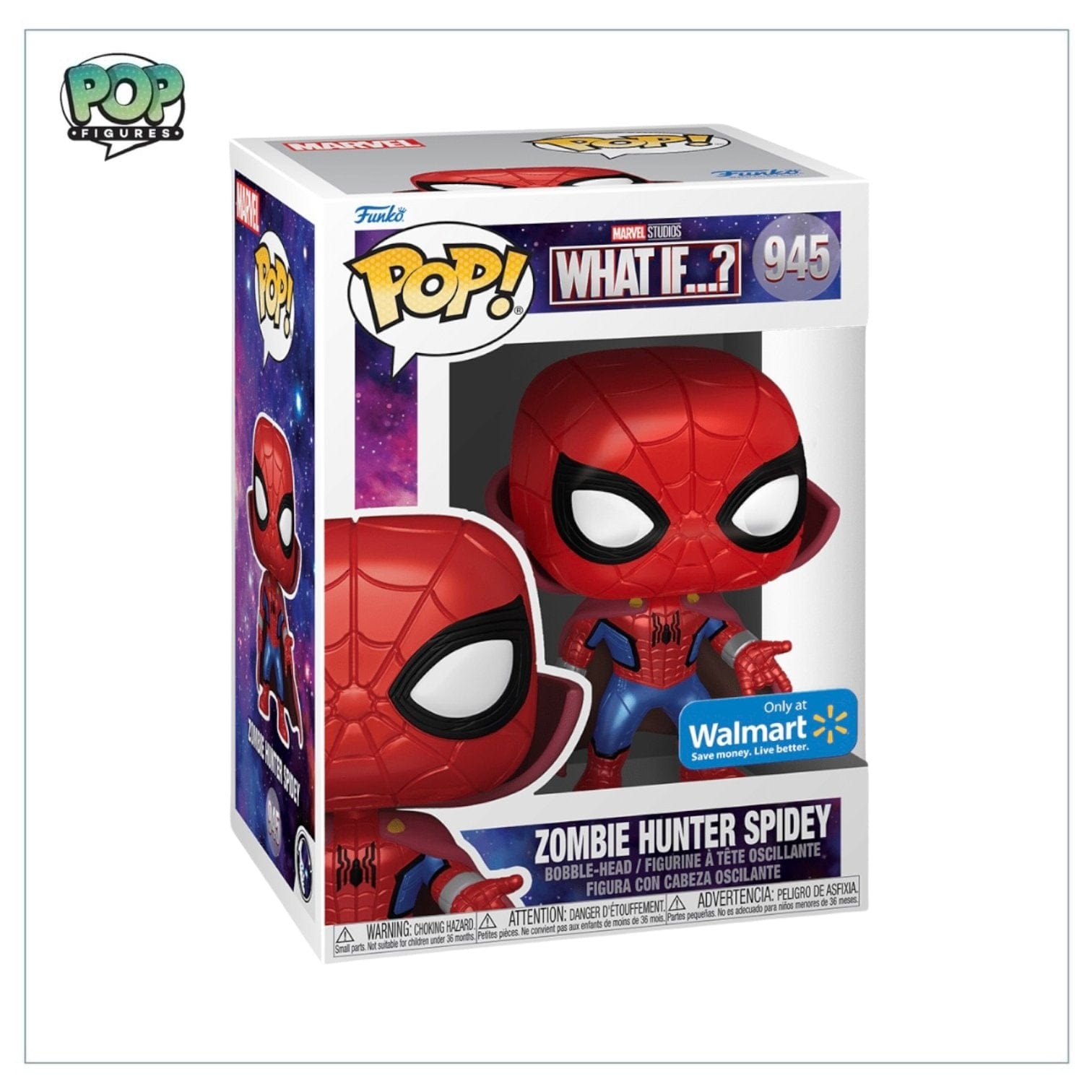 Funko Pop! Zombie Hunter Spidey #945 Funko Pop! - Marvel What If…? - Walmart Exclusive