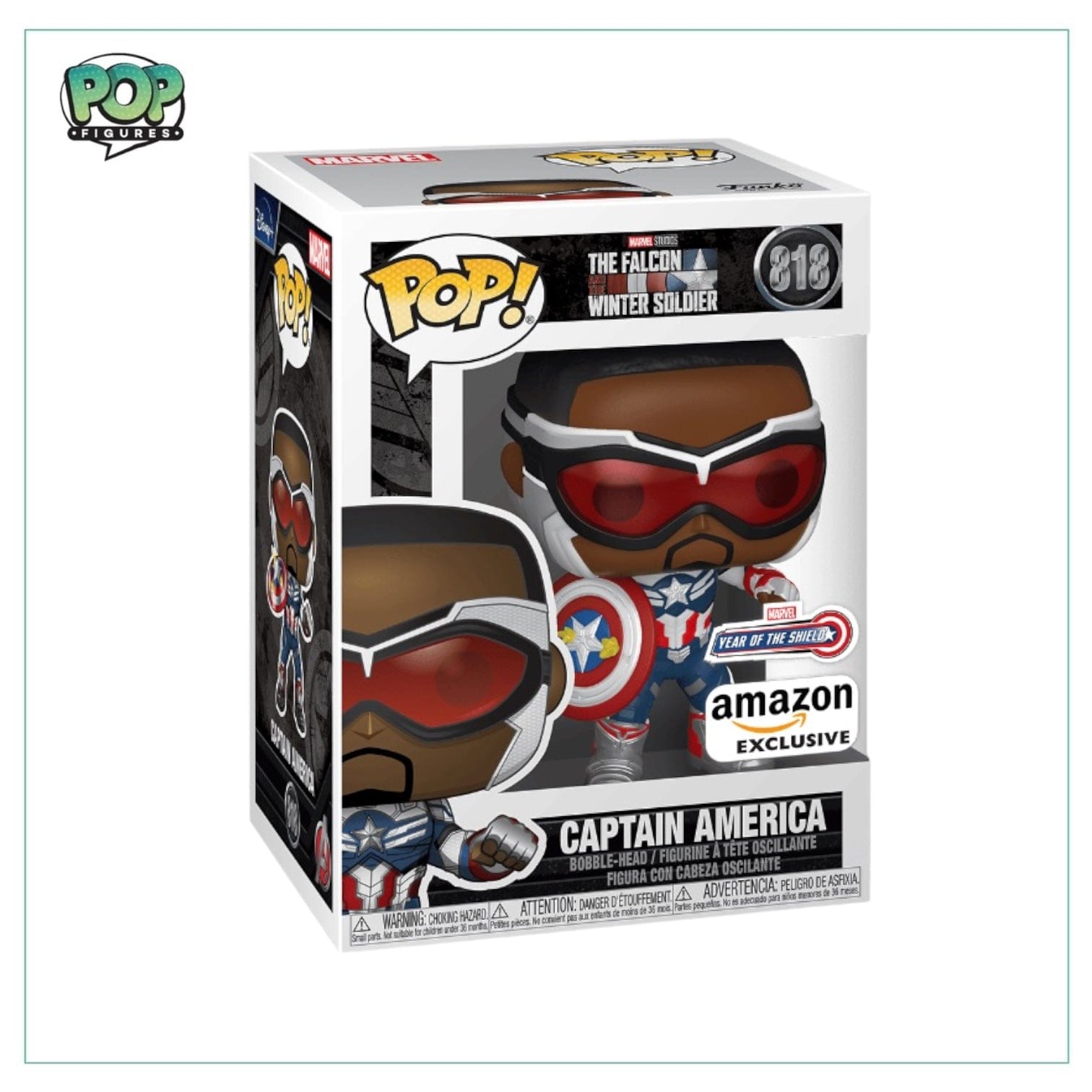 Funko Pop! Captain America #818 Funko Pop! - TFAWS - Amazon Exclusive