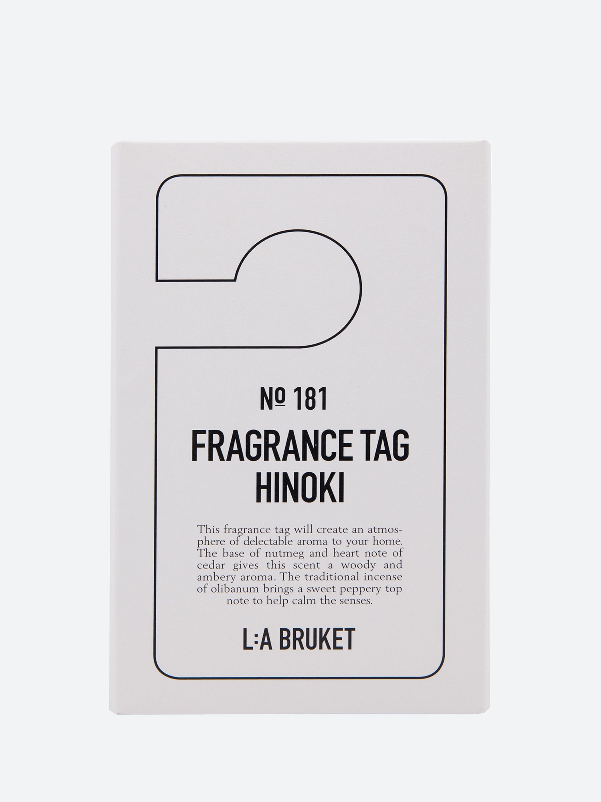 L:A Bruket 181 Hinoki Fragrance Tag