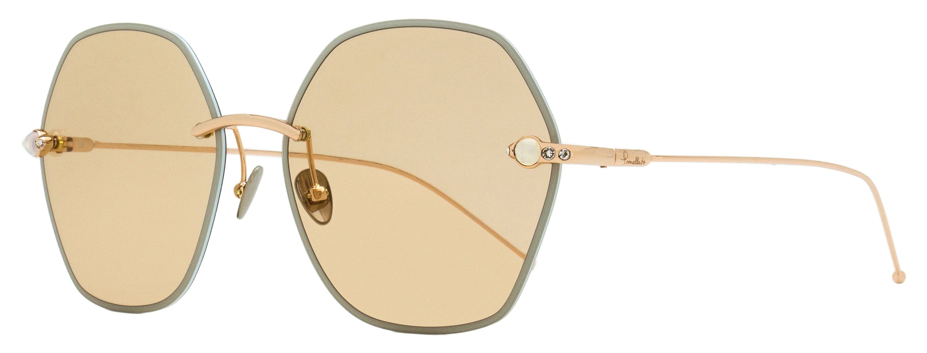 Pomellato Cabochon Sunglasses PM0091S 003 Gold 61 mm