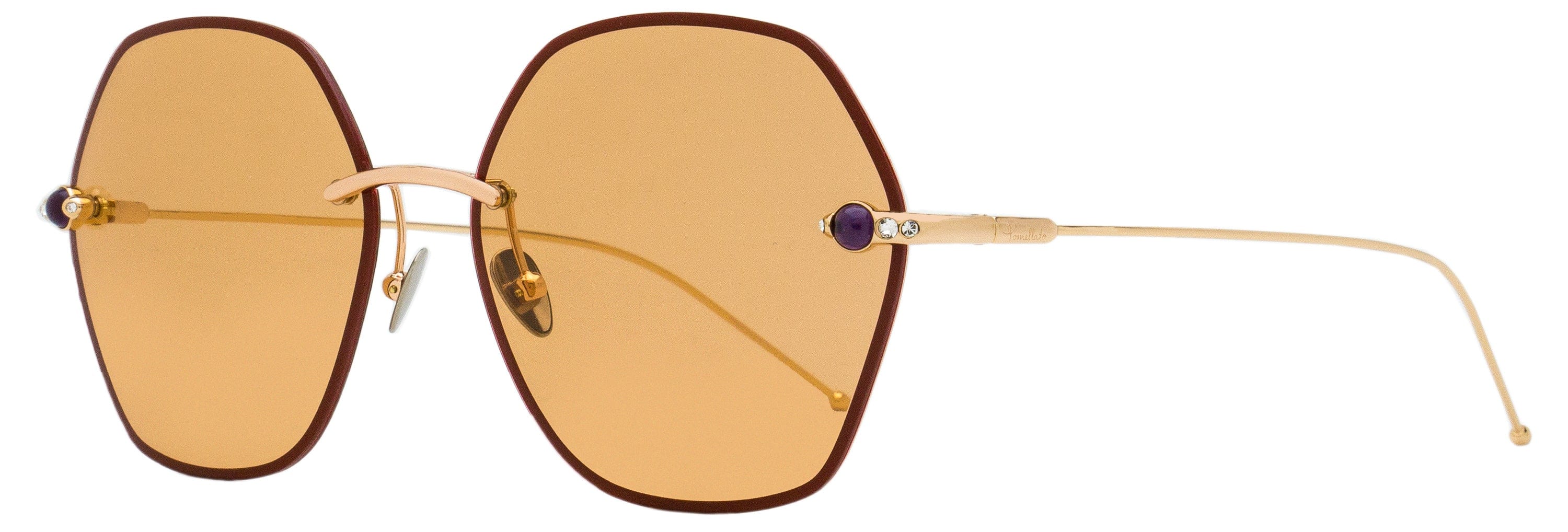 Pomellato Cabochon Sunglasses PM0091S 002 Gold 61 mm