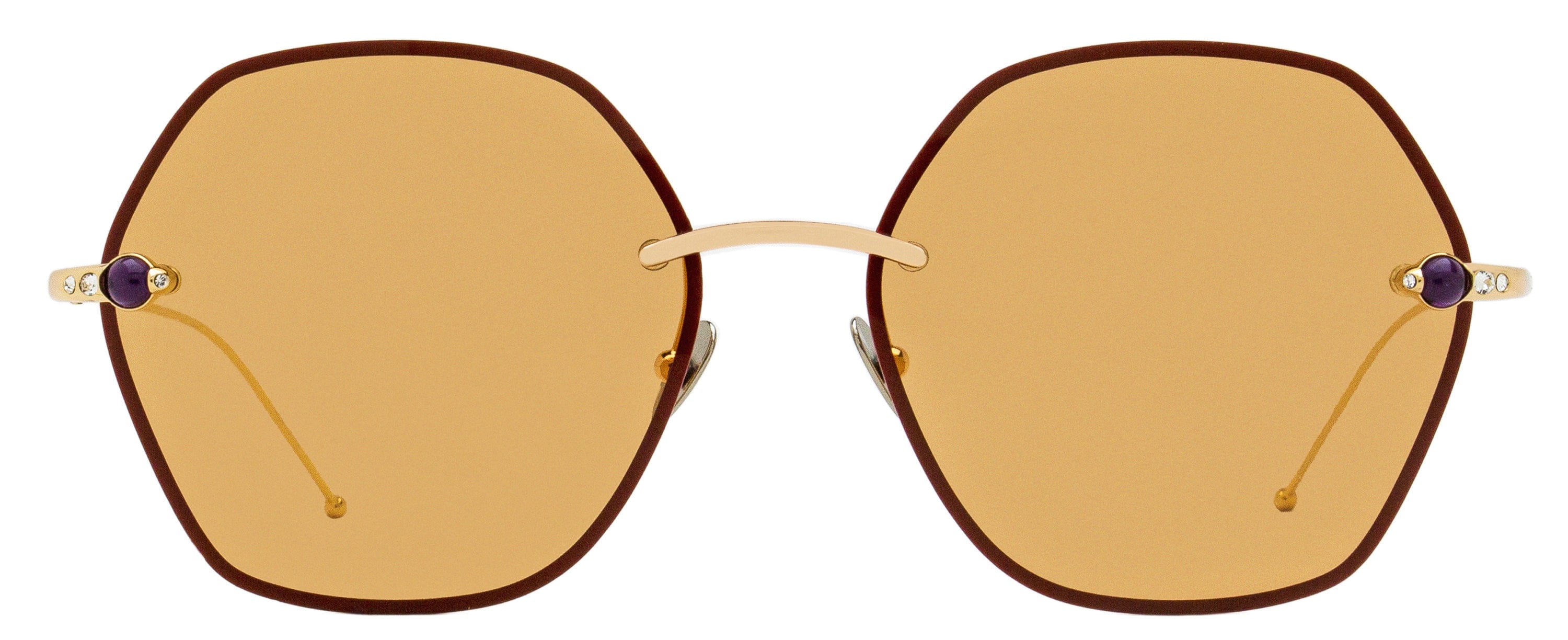 Pomellato Cabochon Sunglasses PM0091S 002 Gold 61 mm