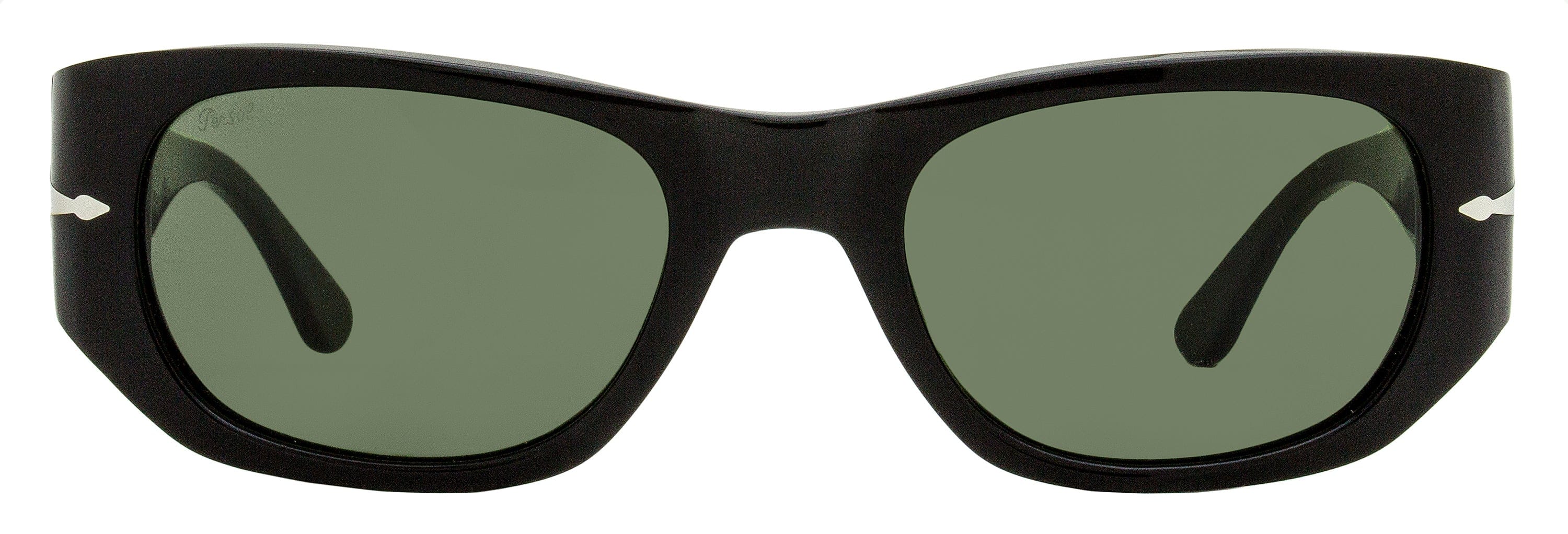 Persol Rectangular Sunglasses PO3307S 95/31 Black 52 mm