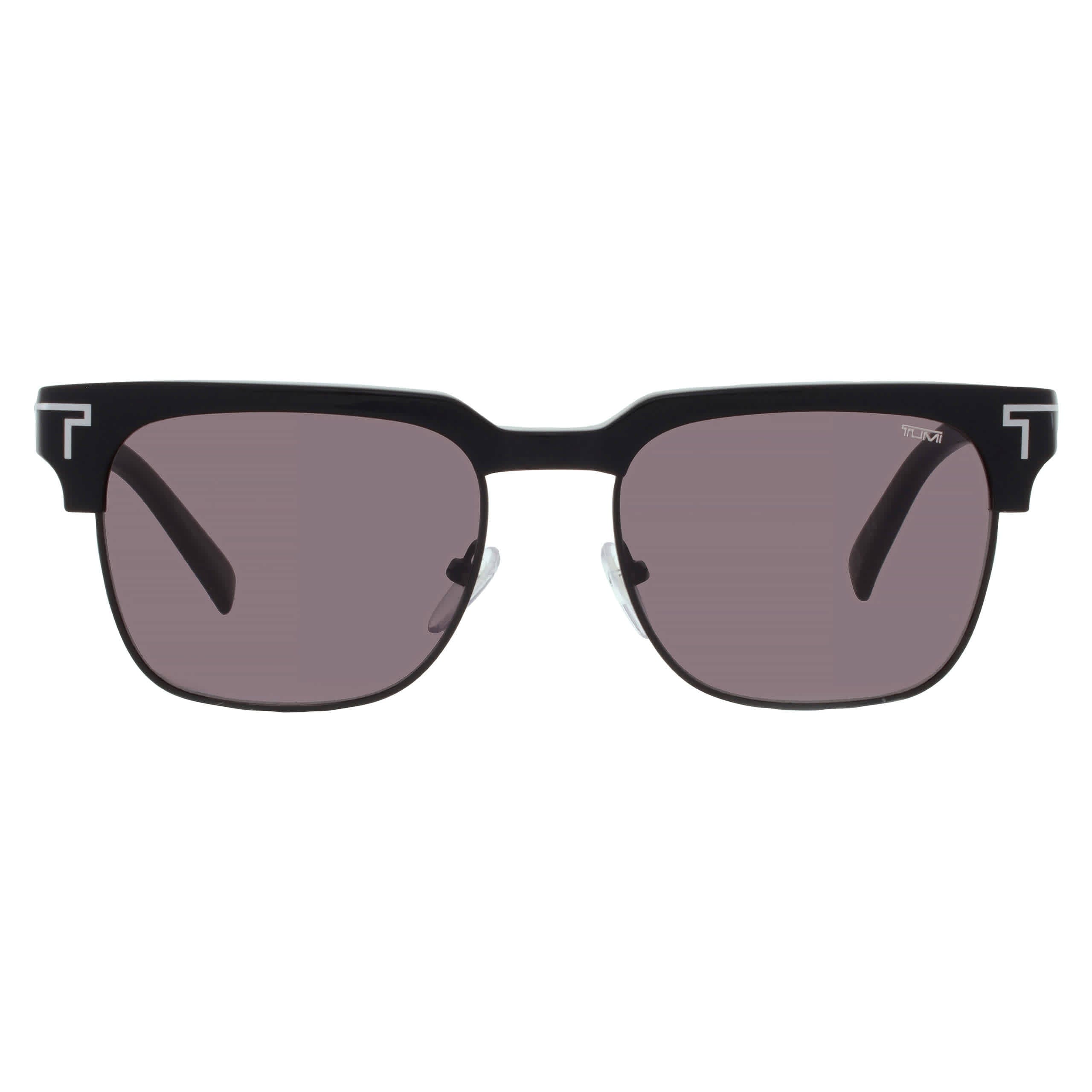 Tumi Grey Square Men's Sunglasses STU514 0BLA 53