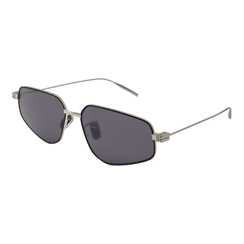 Palladium Givenchy Sunglasses Cat Eye Full Rim, Shiny Palladium Frame And Grey Lens Gv40046U16A