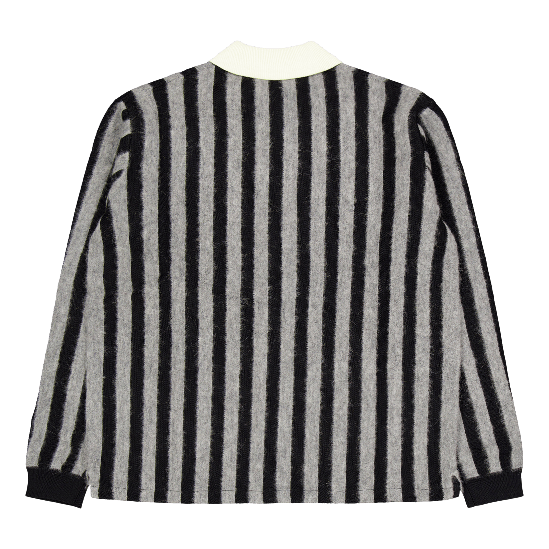Maison Kitsuné Striped Comfort Polo Black/stone