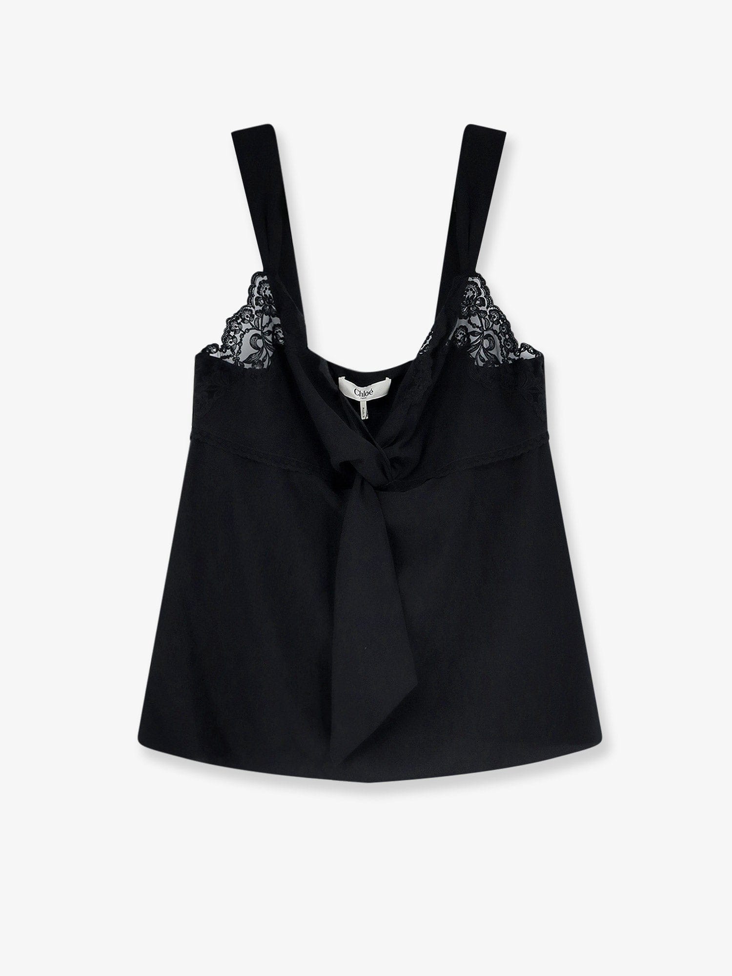 Chloe Silk top with lace profile