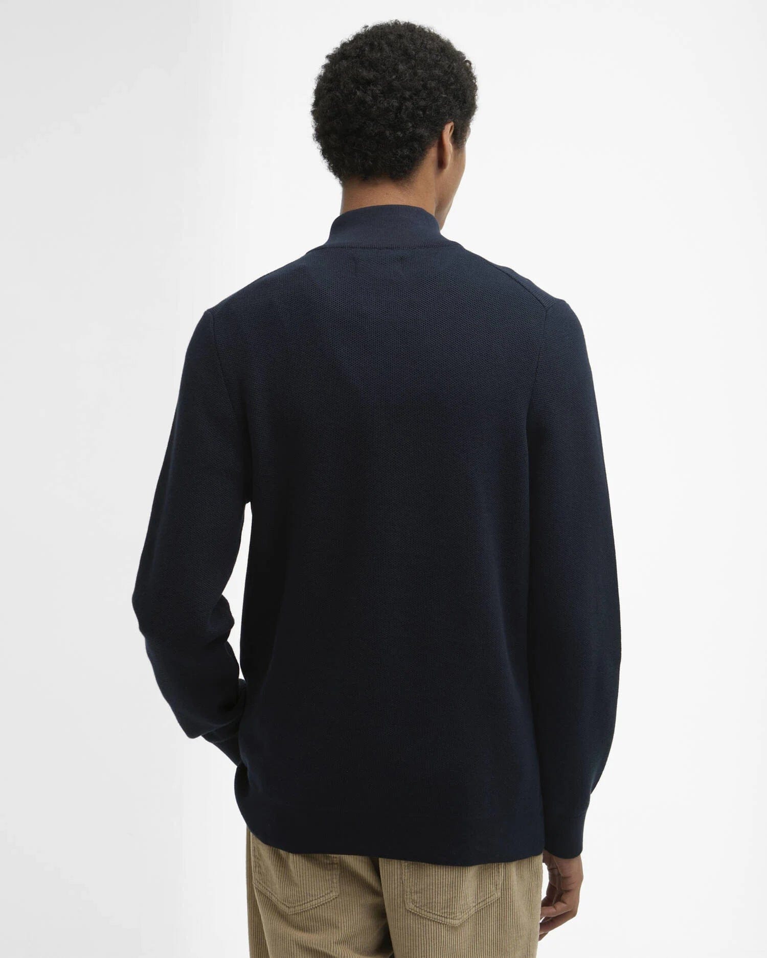 Barbour Honeycomb 1/4 Zip Jumper - Navy