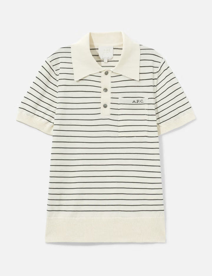A.P.C. Fitted Striped Polo
