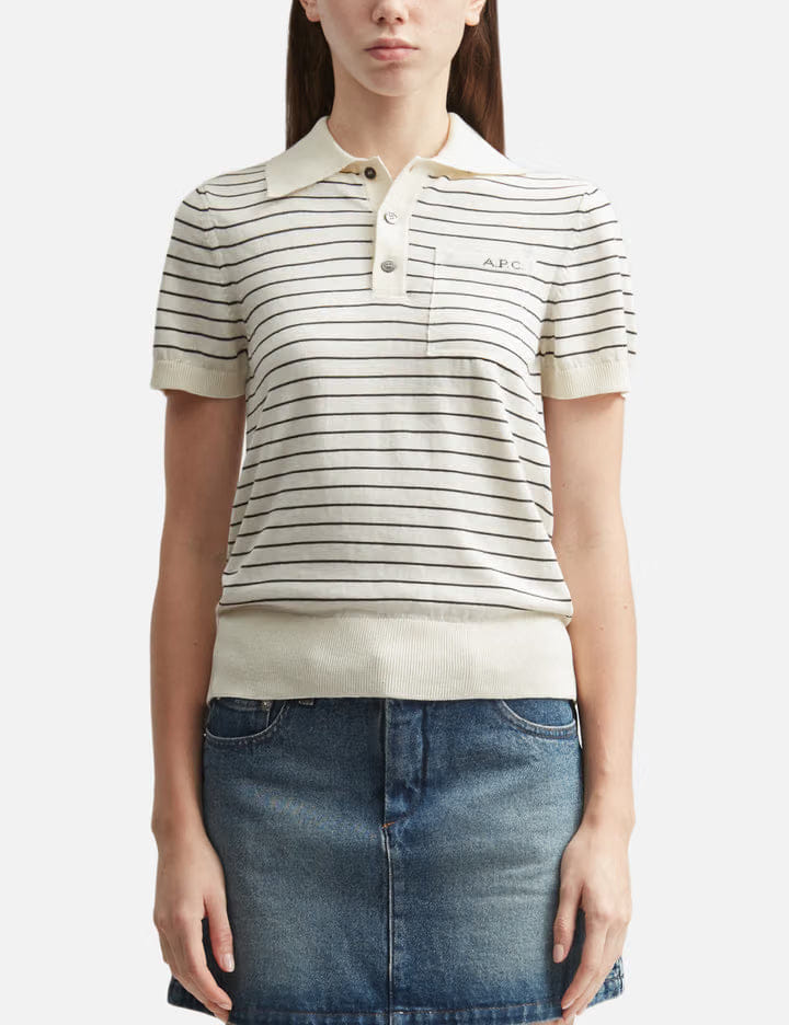 A.P.C. Fitted Striped Polo