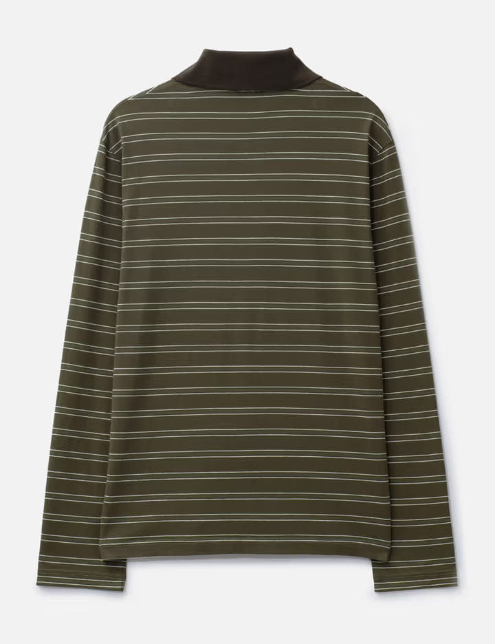 A.P.C. Long - Sleeve Striped Polo Shirt