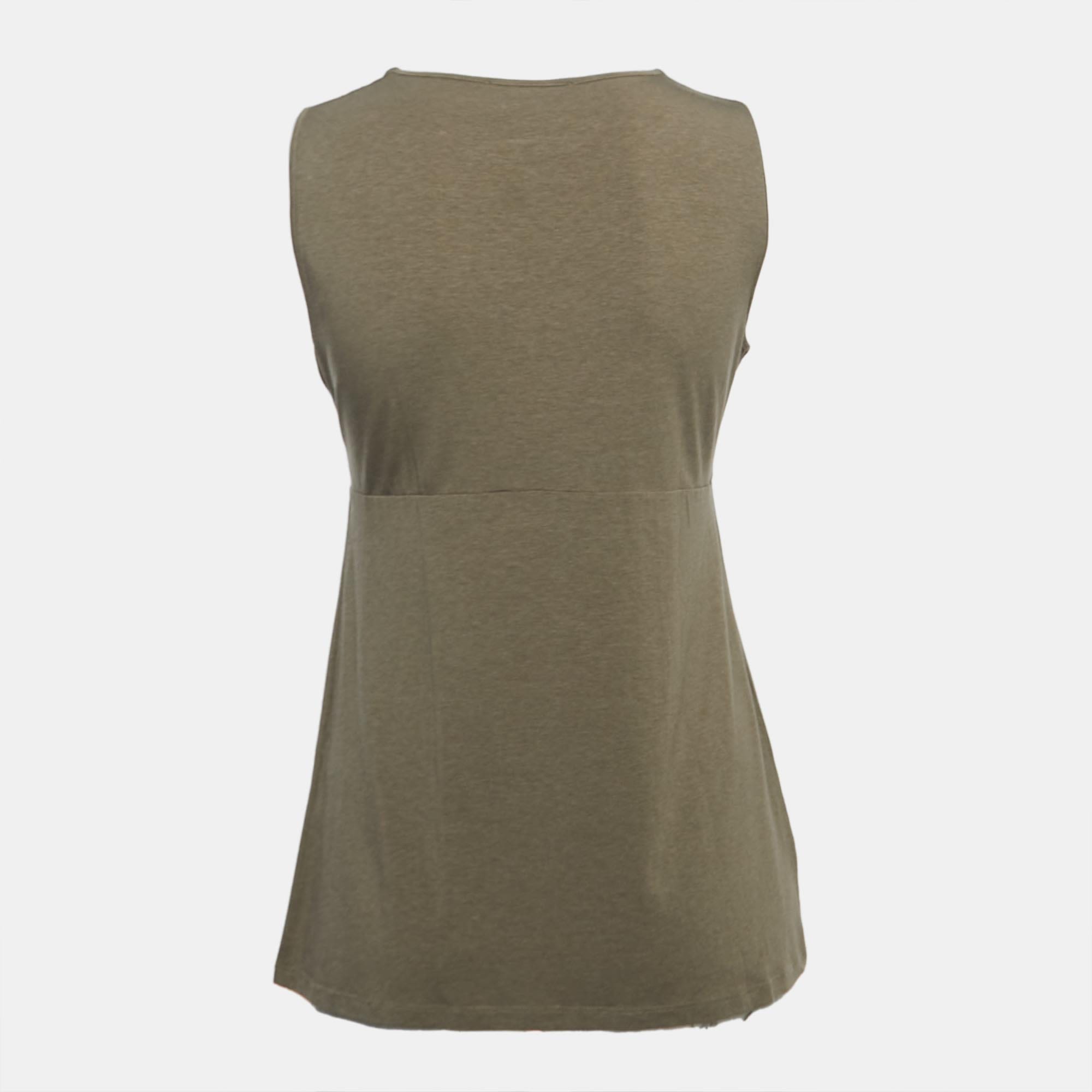 Weekend Max Mara Brown Knit Sleeveless A - Line Top